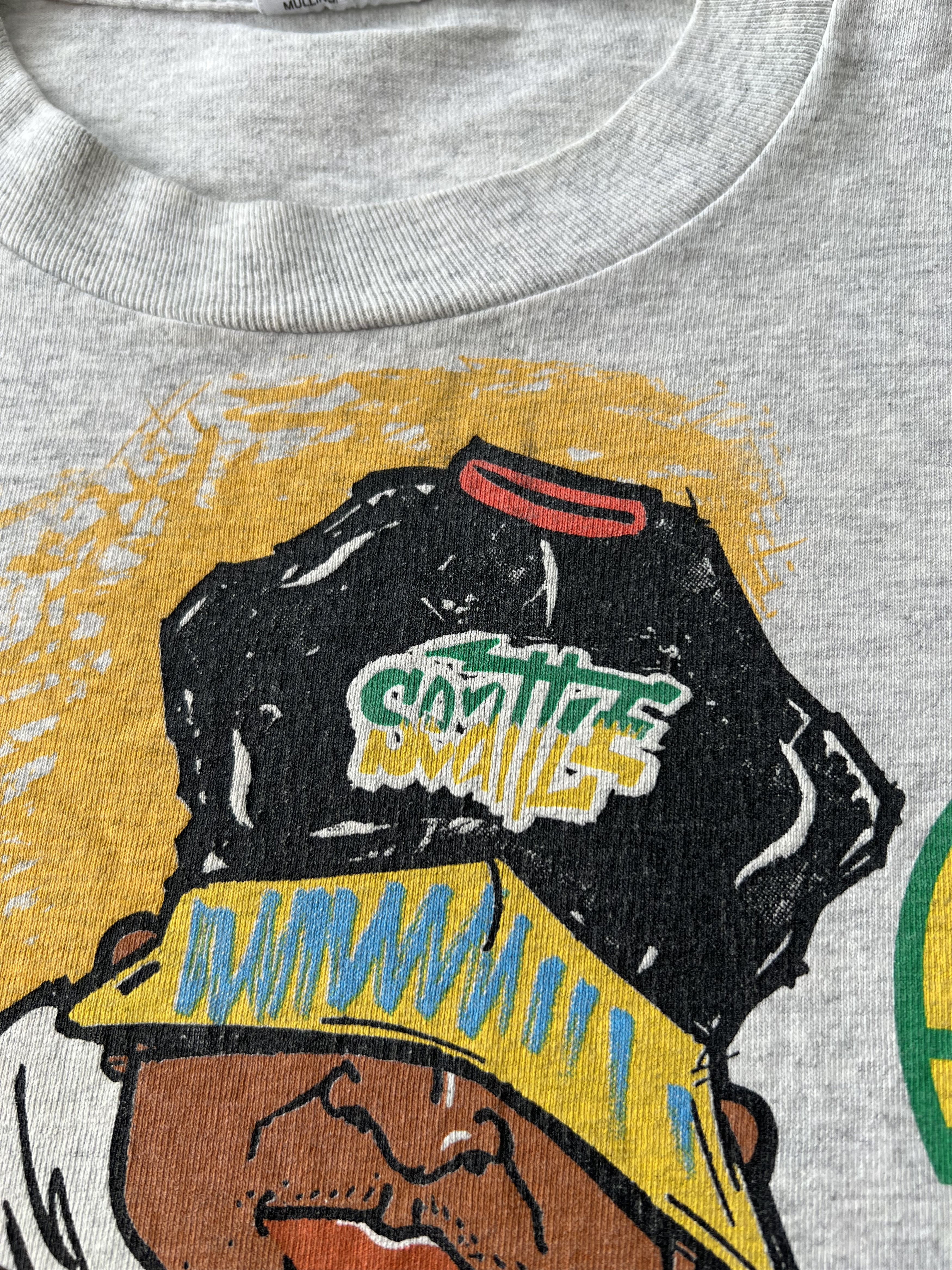 NBA Vintage 90s Seattle Supersonics NBA Gray T-shirt Size US M / EU 48-50 / 2 - 6 Thumbnail