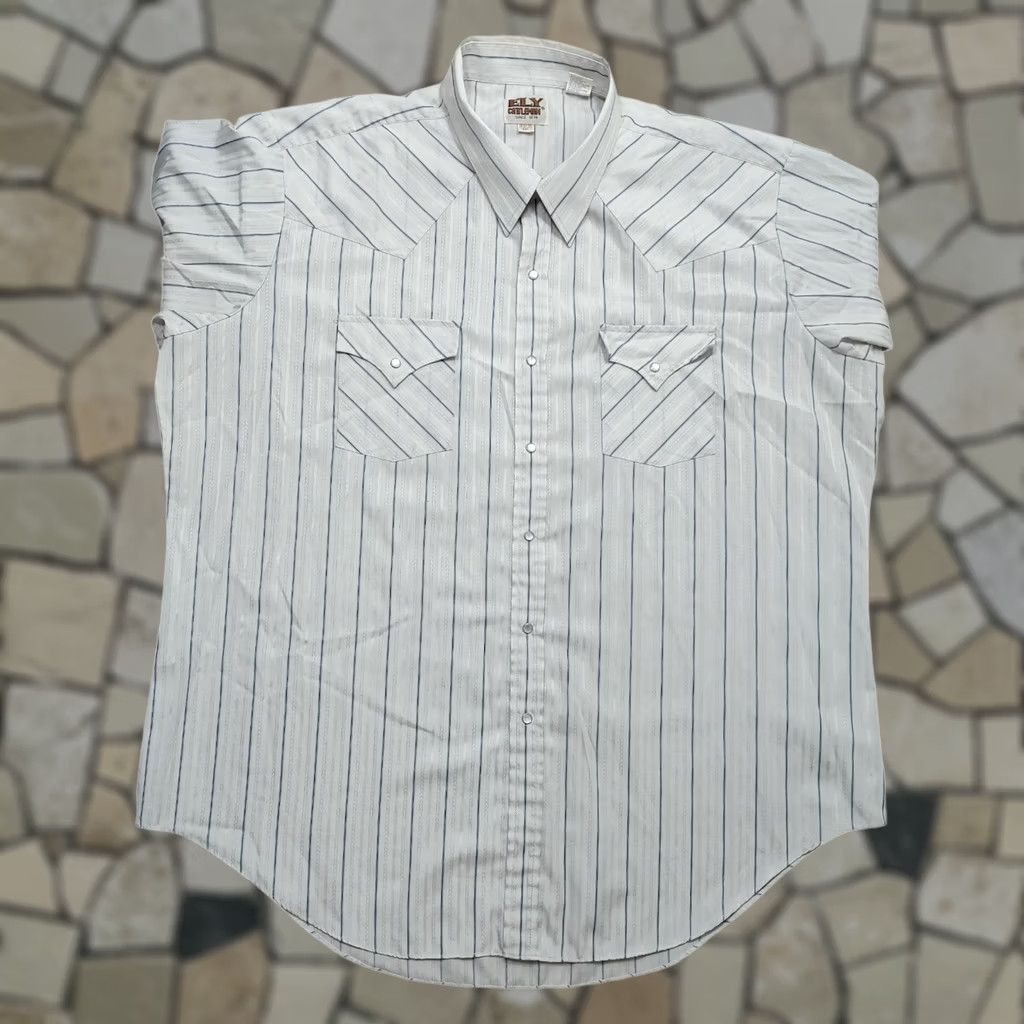 Vintage VINTAGE Ely Cattleman Pearl Snap Shirt Mens XXL White Stripe Western rodeo Size US XXL / EU 58 / 5 - 1 Thumbnail