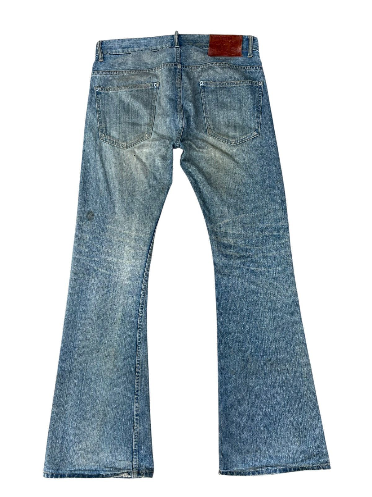 5351 POUR LES HOMMES Frog Denim Japan Distress Dirty Mud Denim Super Flare Jeans Size US 32 / EU 48 - 6 Thumbnail