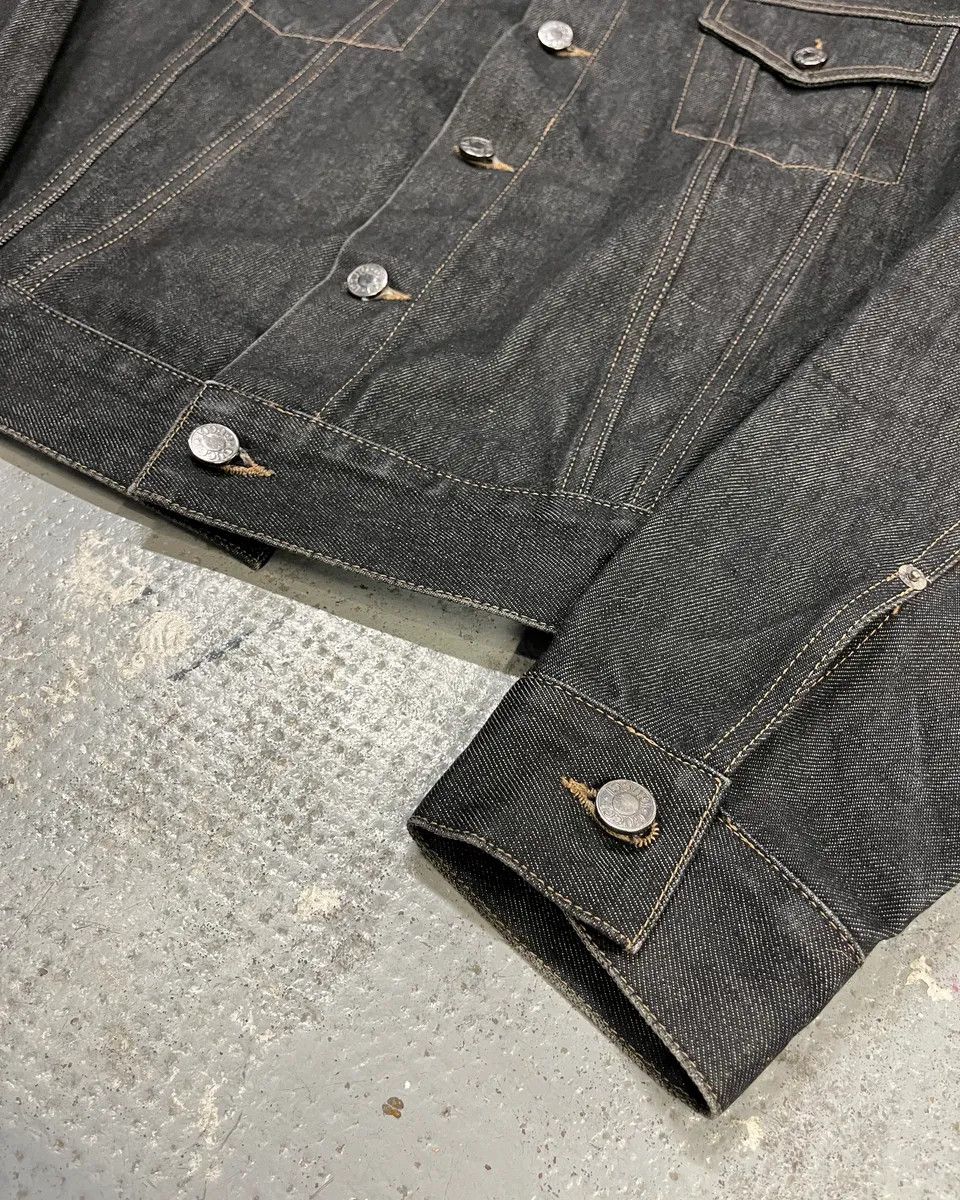 Gucci 2000s Gucci Dark Grey Classy Denim Jacket Size US L / EU 52-54 / 3 - 6 Thumbnail
