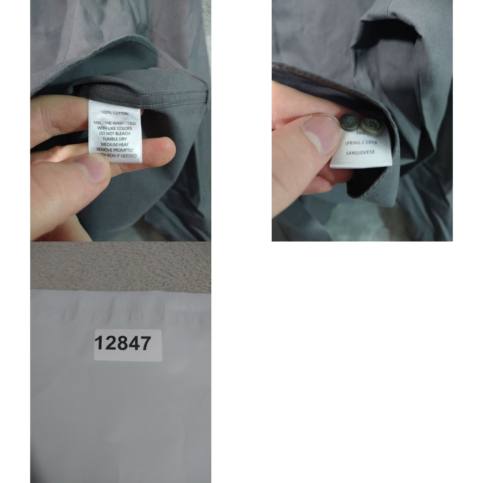 UNTUCKit UNTUCKit Shirt Men Medium Gray Slim Fit Long Sleeve Wrinkle Free Sangiovese Size US M / EU 48-50 / 2 - 8 Thumbnail