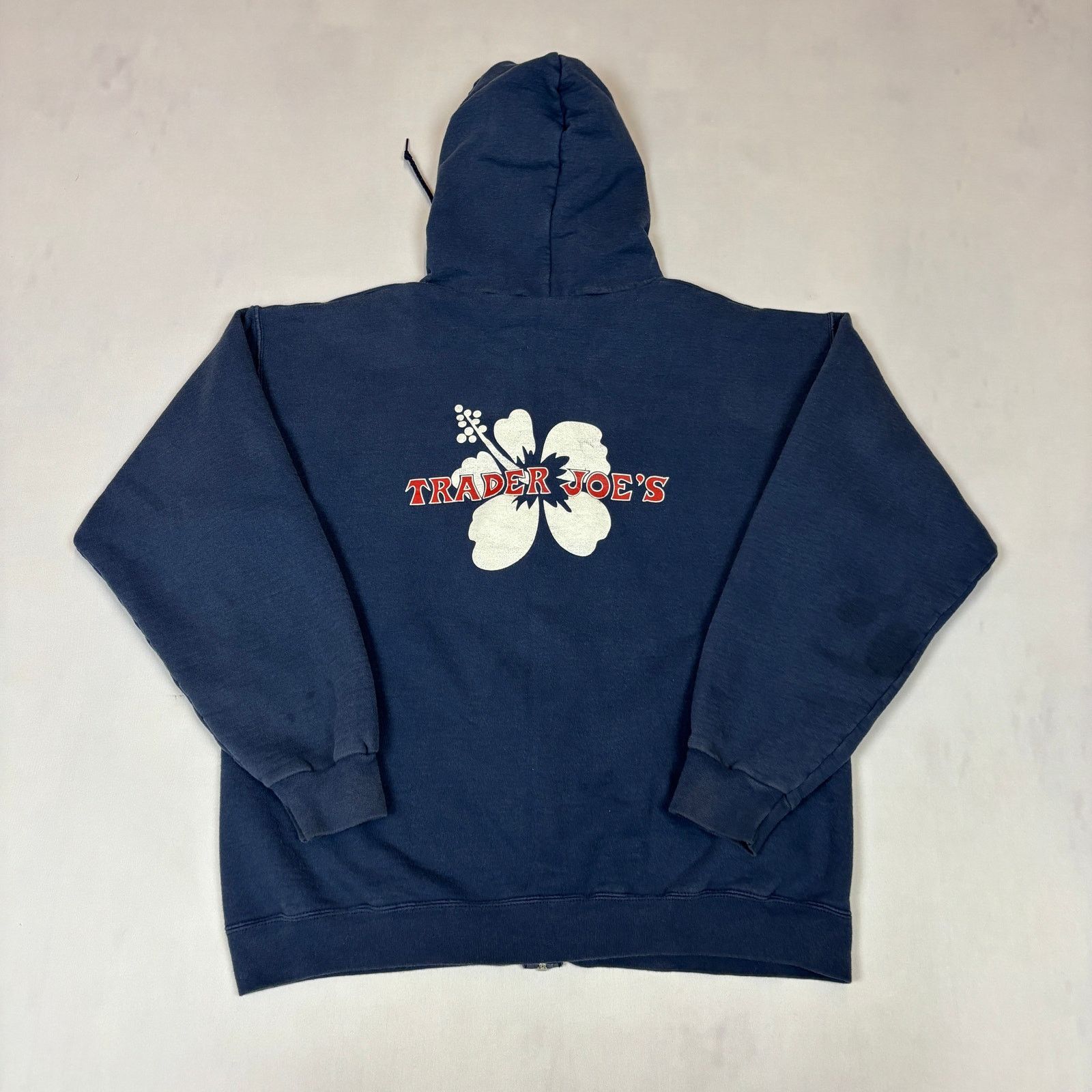 Vintage Vintage 90s Trader Joe's Full Zip Hoodie Hawaiian Flower Size US M / EU 48-50 / 2 - 3 Thumbnail