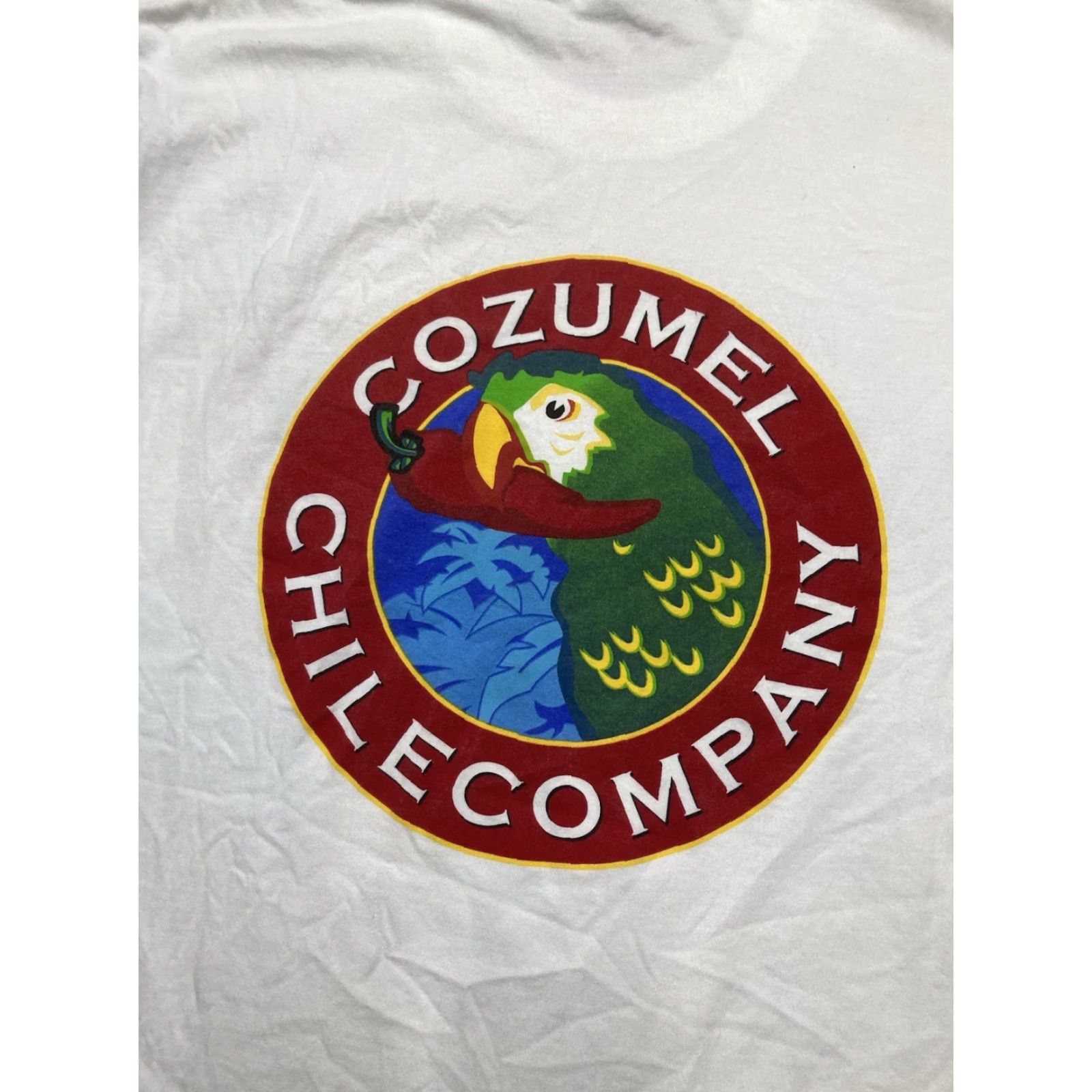 Vintage VINTAGE 90s graphic T-Shirt Cozumel Chile Company pepper parrot Mexico large Shirt Mens White 90s Size US L / EU 52-54 / 3 - 2 Thumbnail