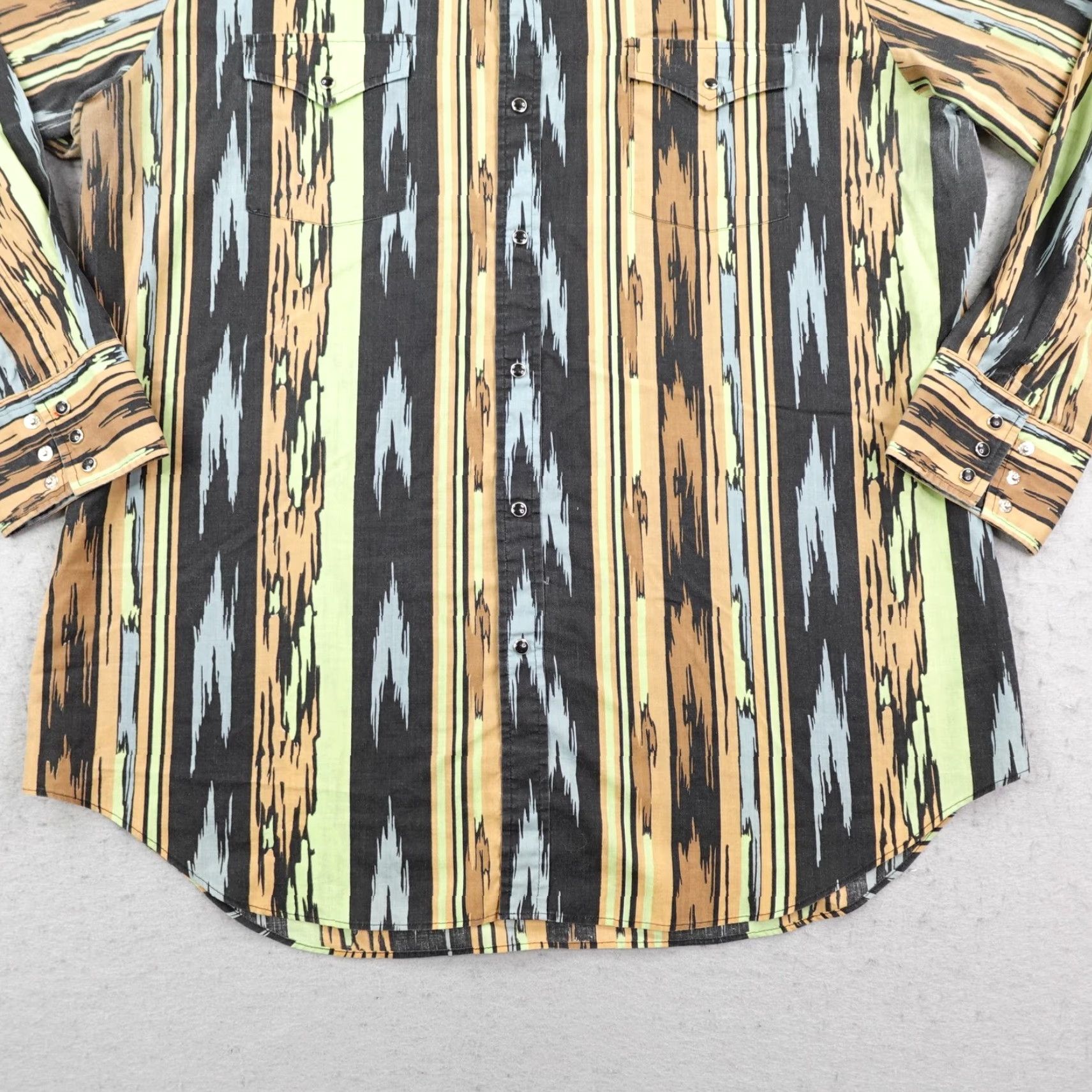 Vintage VINTAGE Ely Cattleman Shirt Mens XL Southwestern Pearl Snap Western Stripe Aztec Rodeo Size US XXL / EU 58 / 5 - 3 Thumbnail