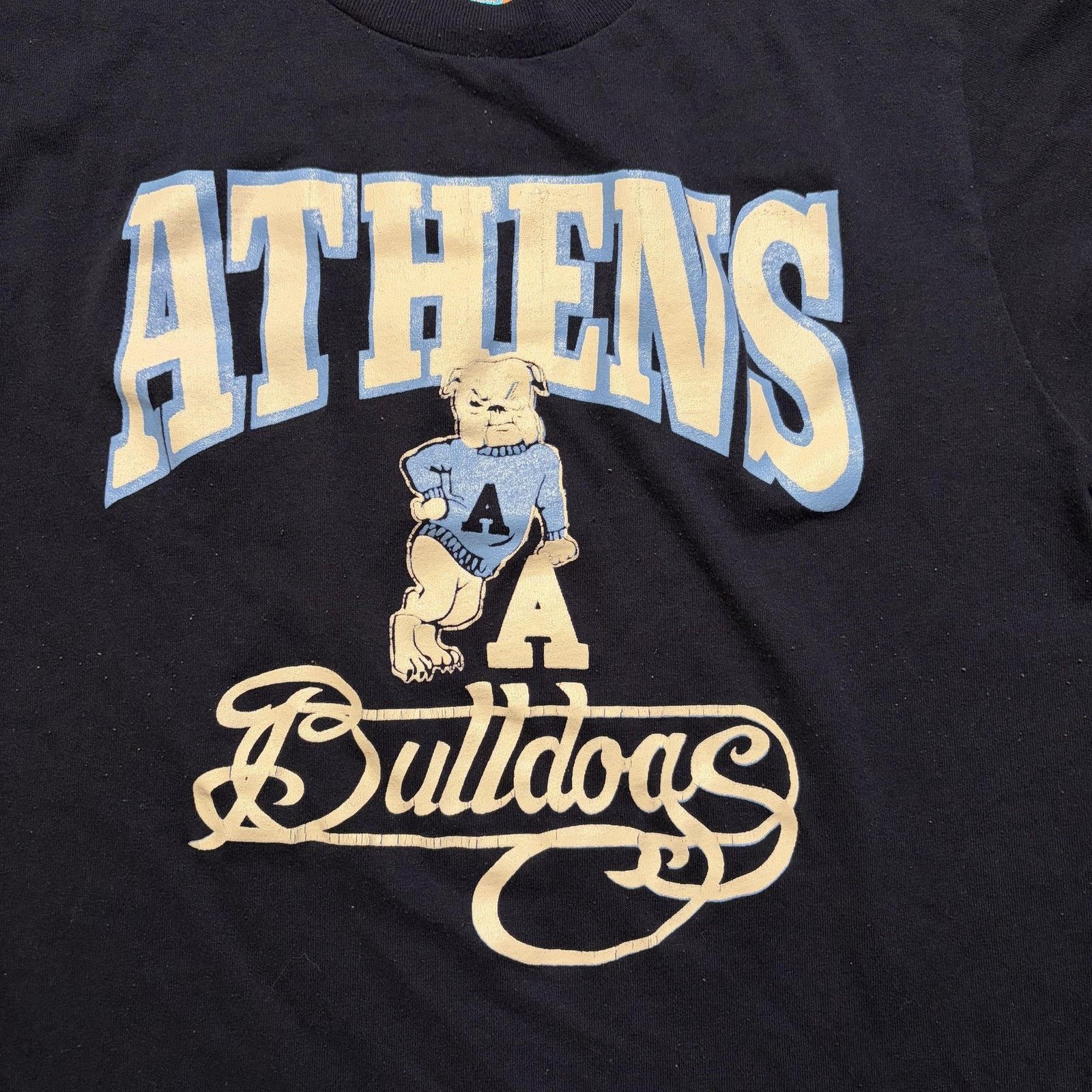 Champion Vintage Athens Bulldogs Shirt Mens Large Blue Champion Size L / US 10 / IT 46 - 3 Thumbnail