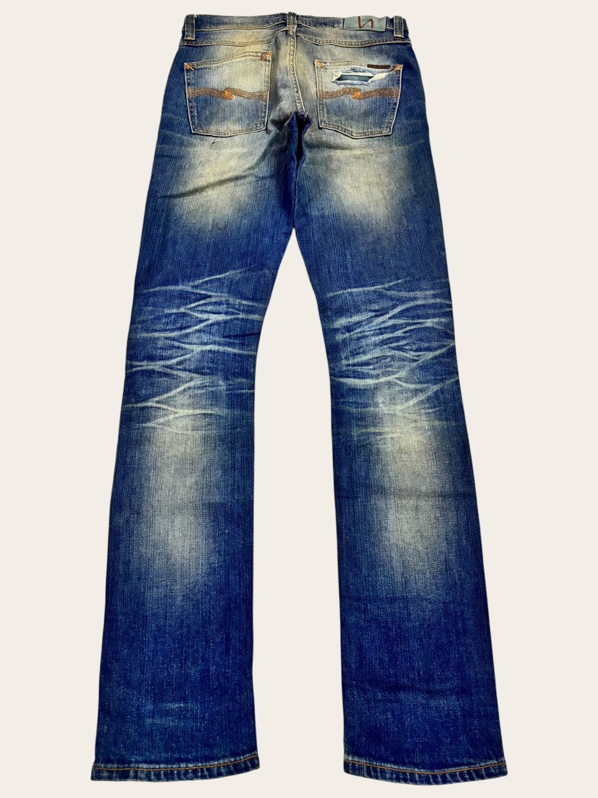Nudie Jeans Y2k Nudie Crazy Yellow Wash Faded Distress Jeans Size US 29 - 2 Thumbnail