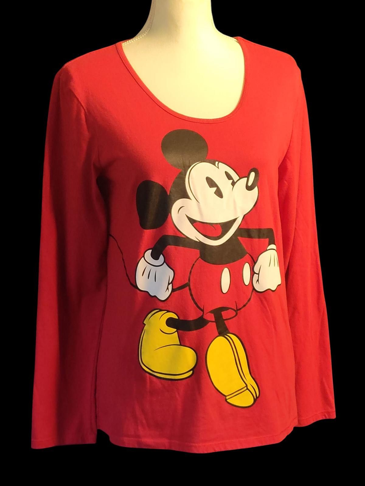 Disney Disney Mickey Mouse Women's Long Sleeve Top Size L / US 10 / IT 46 - 1 Thumbnail