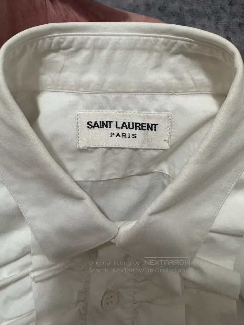 Saint Laurent Paris Saint Laurent Paris size 37 Pure white ruffled basic blous Size US S / EU 44-46 / 1 - 6 Thumbnail
