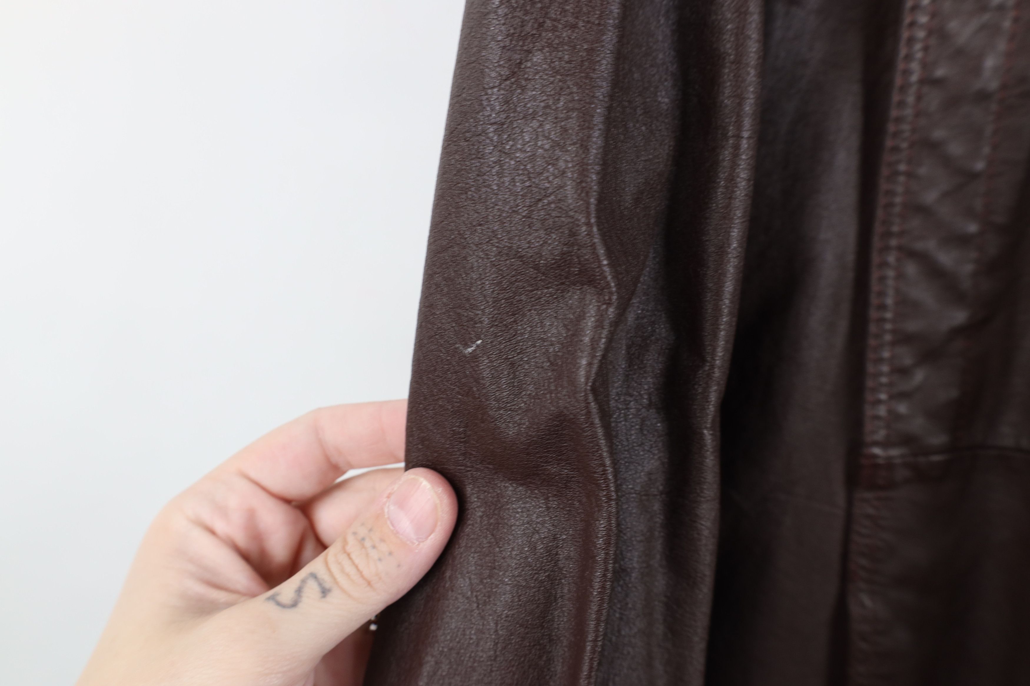 Vintage Vintage 70s Streetwear Hooded Leather Bomber Jacket Brown Size M / US 6-8 / IT 42-44 - 6 Thumbnail