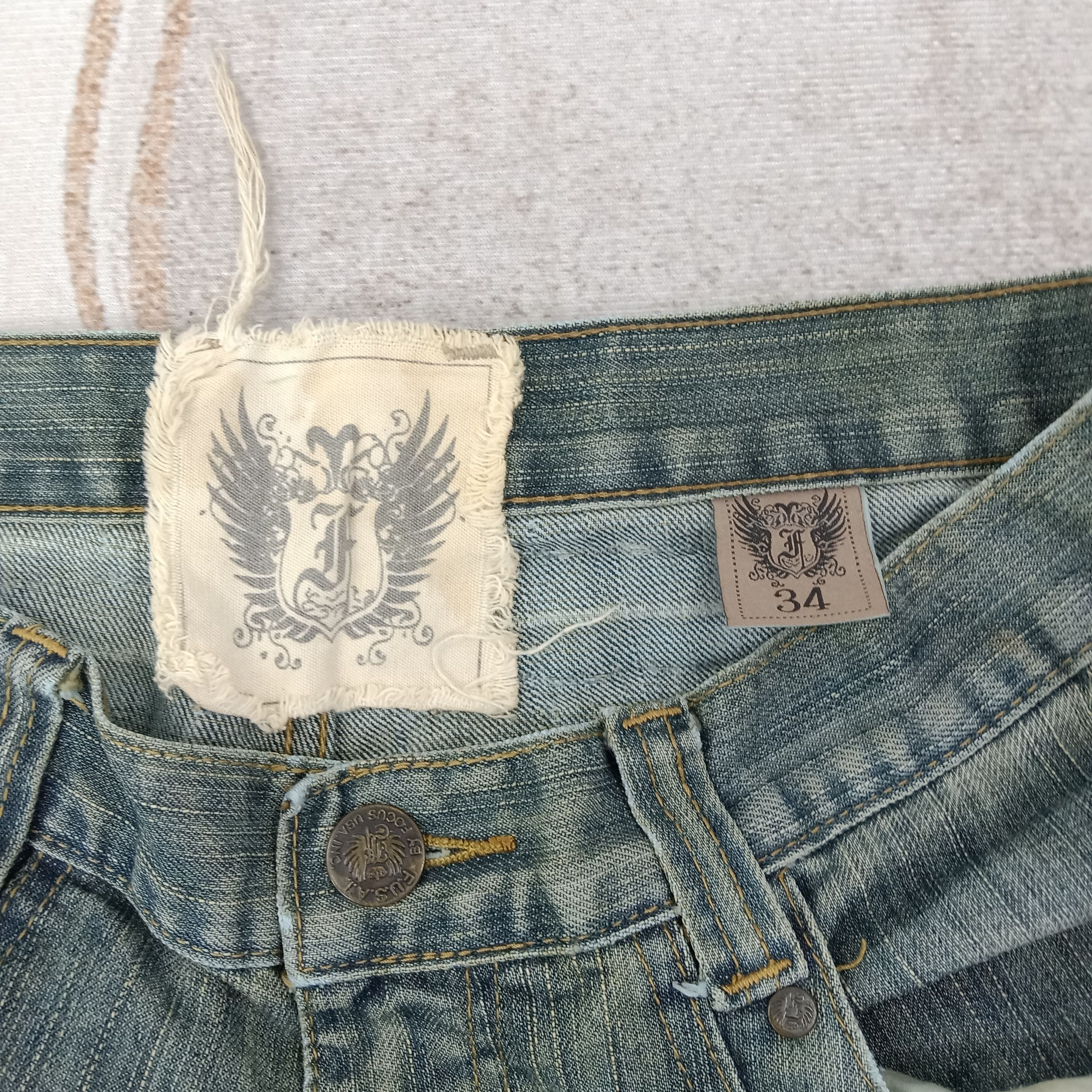 FUSAI F.U.S.AI Focus USA Bikers Double Knee Denim Jeans C258N25 Size US 32 / EU 48 - 8 Thumbnail