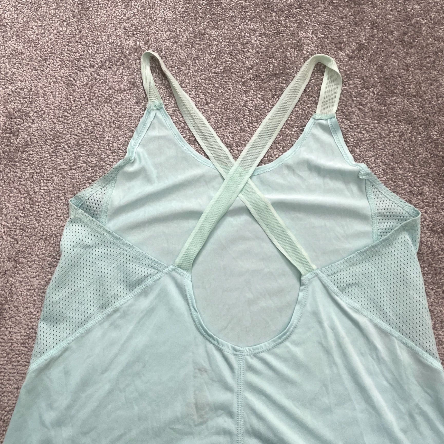 Pro Player Pro-Player Tank Top Womens M Green Halter Crisscross Back Sleeveless Relaxed 100% Polyester Athletic Activewear Shirt/Top Size M / US 6-8 / IT 42-44 - 3 Thumbnail