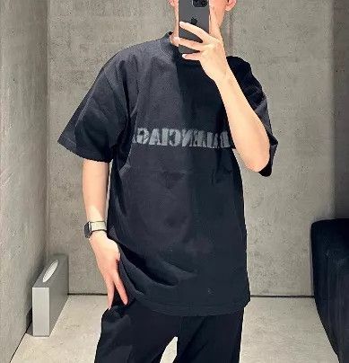 Balenciaga Balenciaga Distressed Faded Logo Black SS Tee S 95New Size US S / EU 44-46 / 1 - 5 Thumbnail