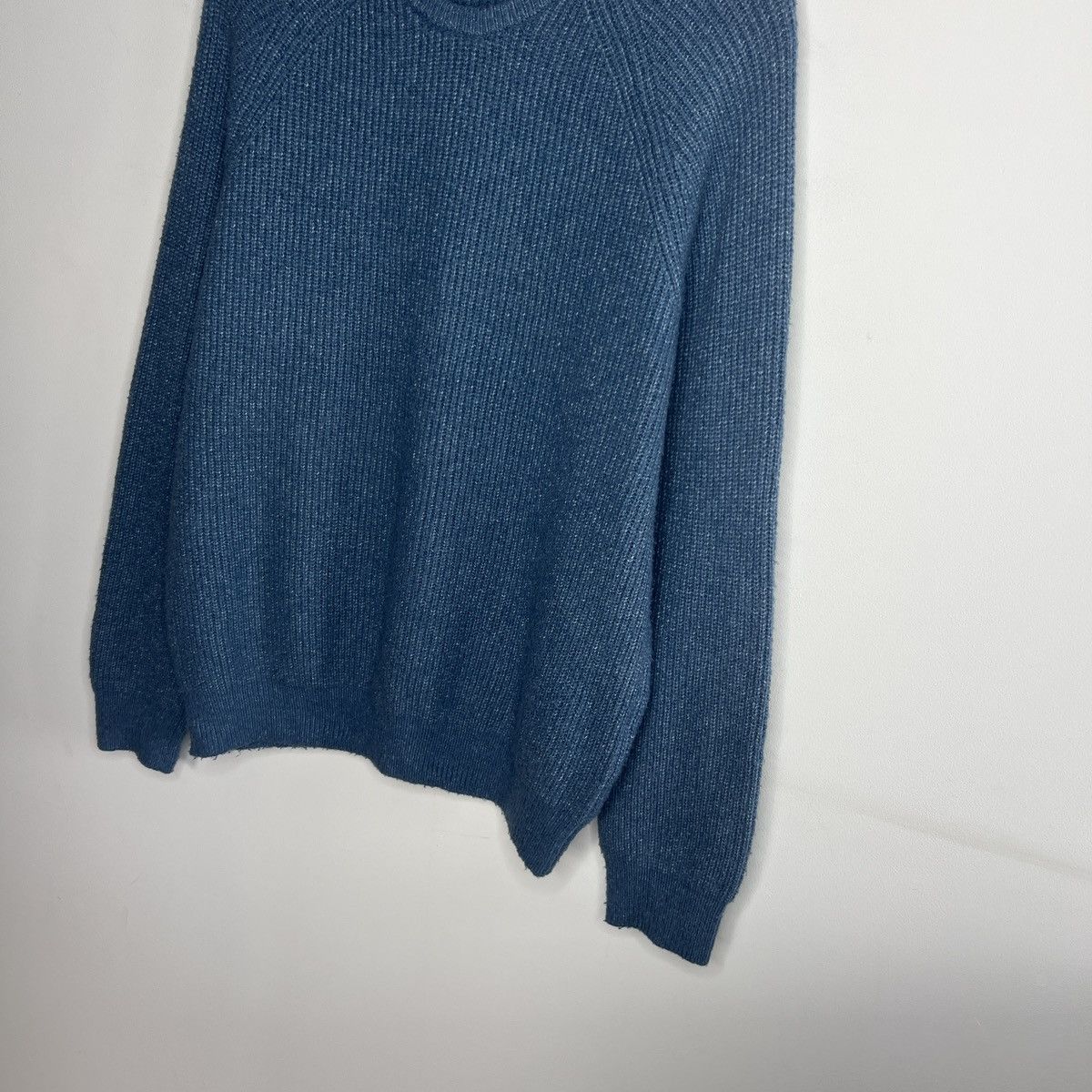 Loro Piana Loro Piana Wool Jumper Sweater Knitted Blue Size US M / EU 48-50 / 2 - 2 Thumbnail