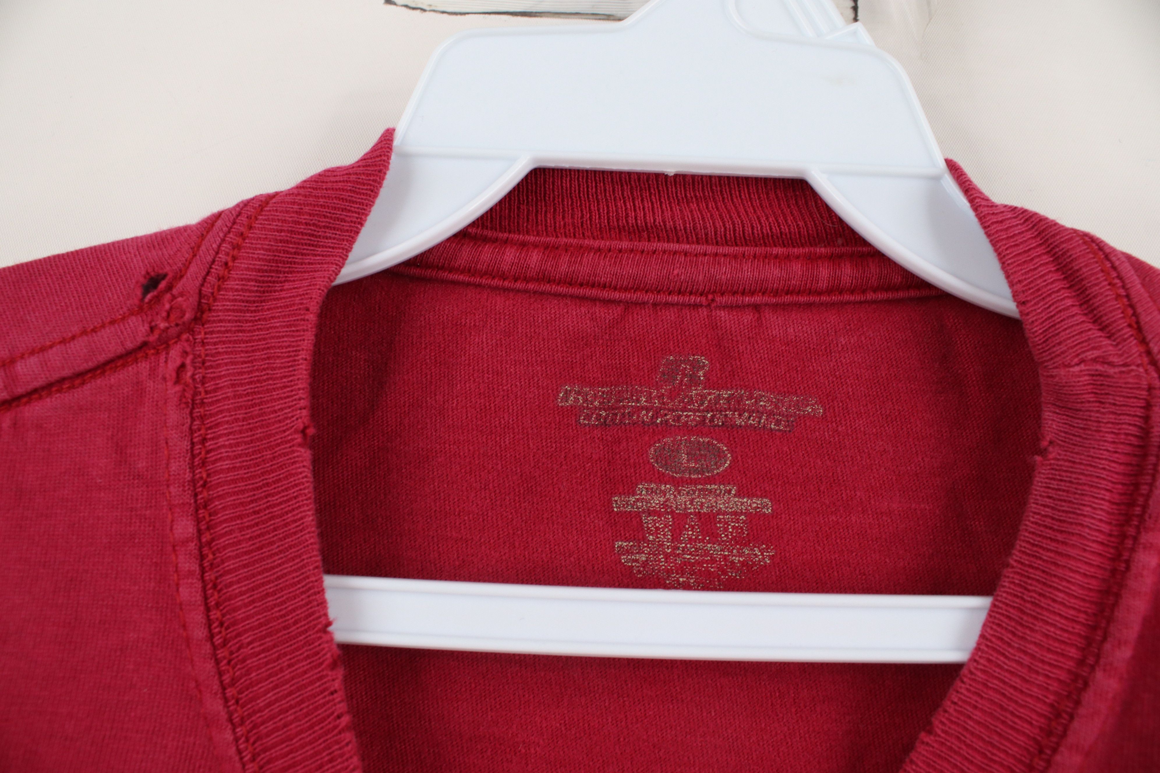 Russell Athletic × Vintage Vintage Russell Athletic Blank Pocket T-Shirt Red Cotton Size US L / EU 52-54 / 3 - 9 Thumbnail