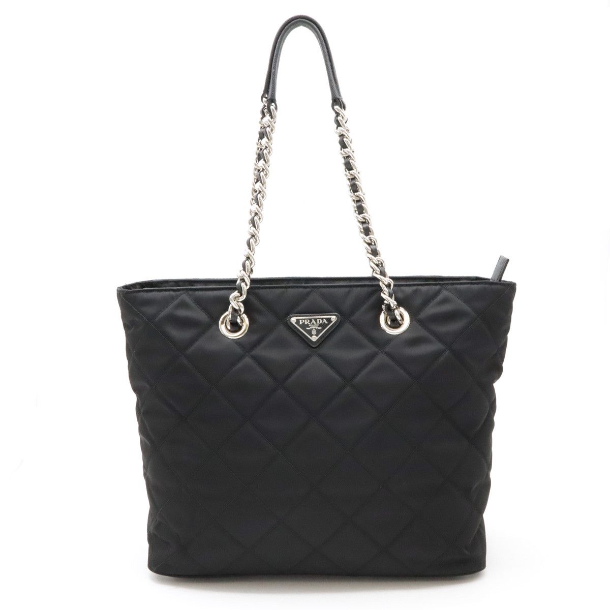 Prada Prada Prada Nylon/Leather Tote Bag 1BG017 Canvas Tote Bag 1BG017 in Very Good Condition Size ONE SIZE - 1 Thumbnail