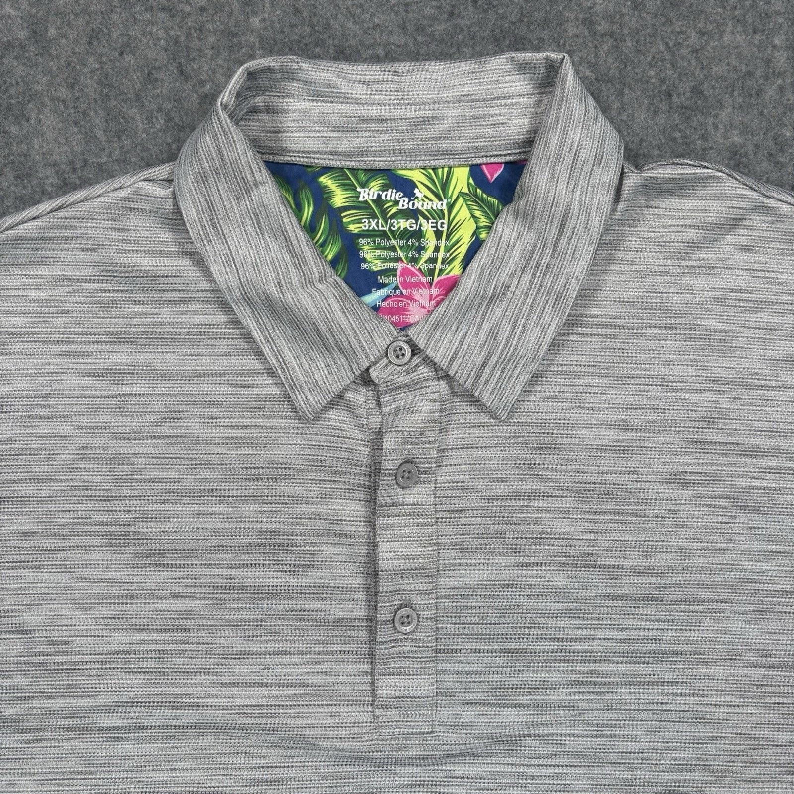 Other Birdie Bound Polo Shirt Mens 3XL Grey Performance Stretch Size US XXL / EU 58 / 5 - 2 Thumbnail