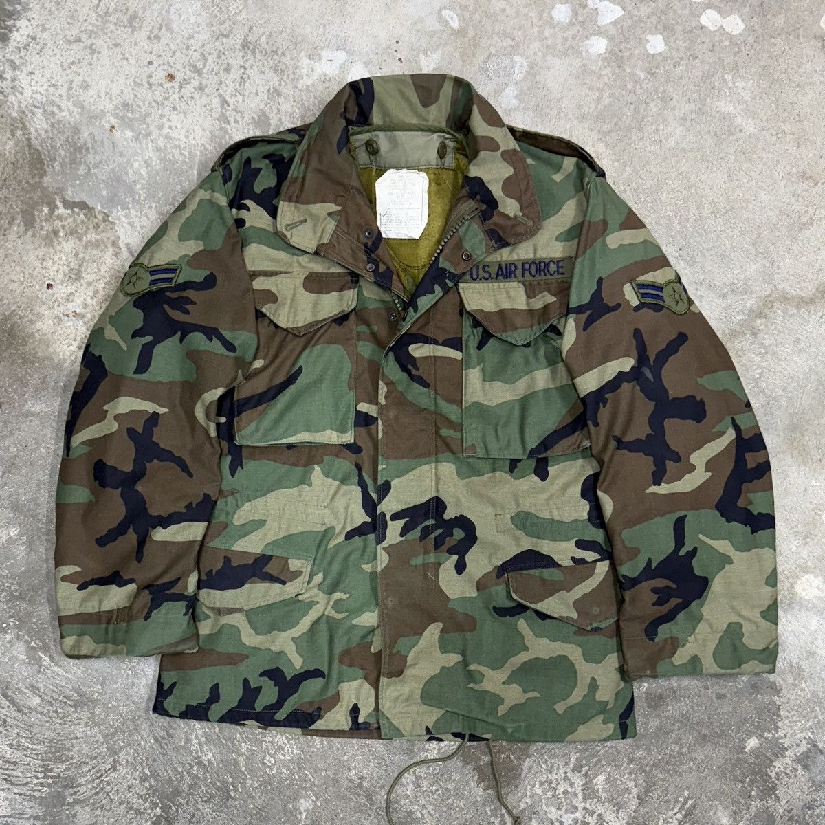 Vintage USAF M-65 Woodland Field Jacket w/ Liner / Small Regular Size US S / EU 44-46 / 1 - 1 Thumbnail