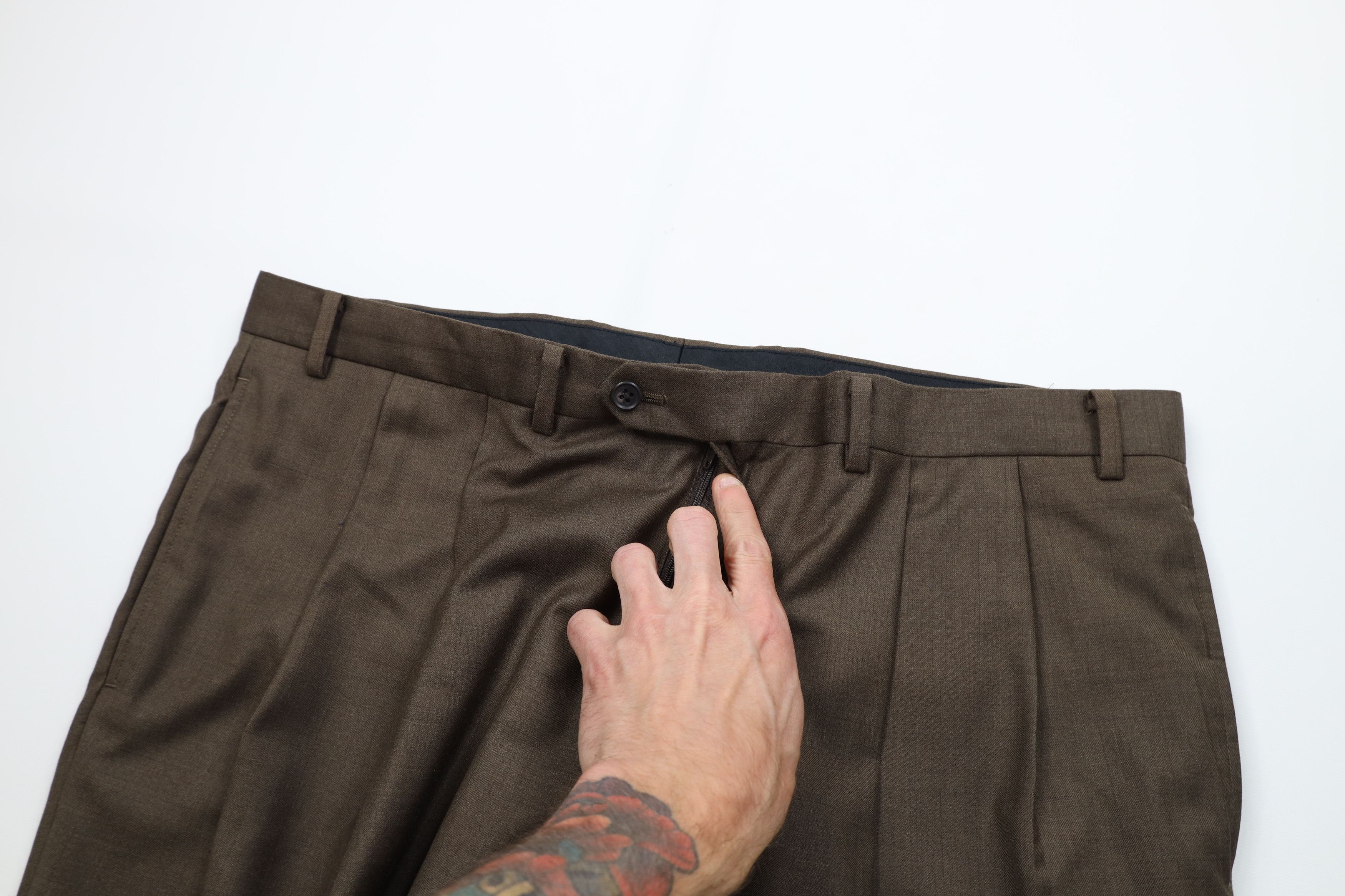 Ralph Lauren Vintage Ralph Lauren Wide Leg Chino Pants Heather Brown Size US 40 / EU 56 - 6 Thumbnail