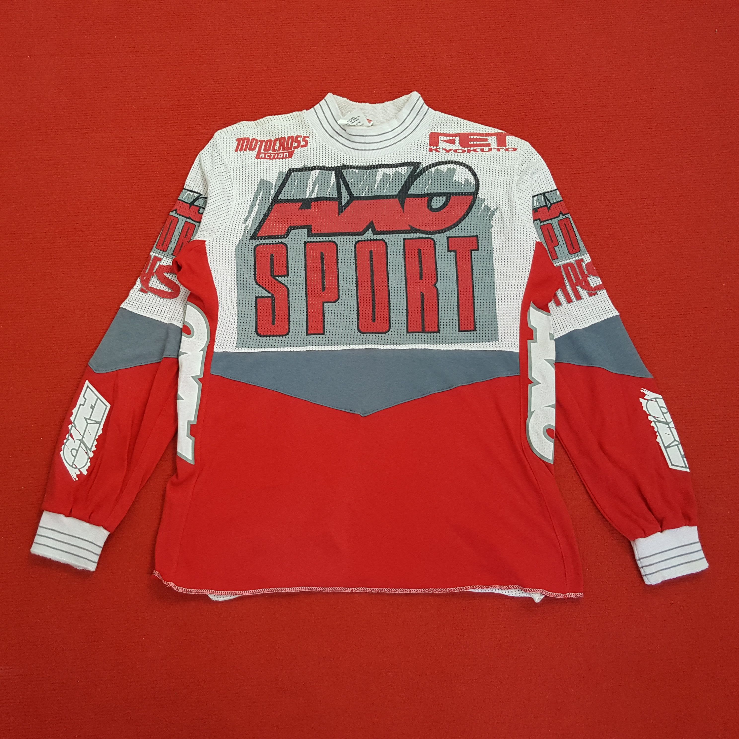Vintage AXO Sport Extreme Sports Racing Motorcycle Motocross Tshirt Size US M / EU 48-50 / 2 - 1 Thumbnail
