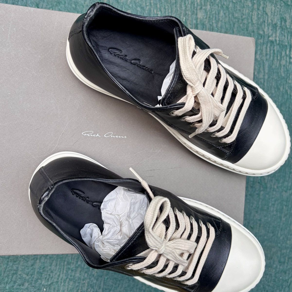 Rick Owens Rick Owens Mainline Leather Ramones Low Size US 6 / EU 39 - 8 Thumbnail
