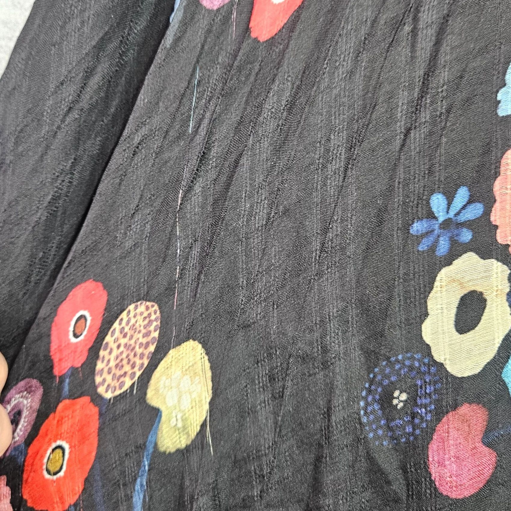 Tanya Taylor TANYA TAYLOR Black Floral Maxi Skirt Women Flowing Boho Festival Size 0 Size 25" / US 0 / IT 36 - 7 Thumbnail