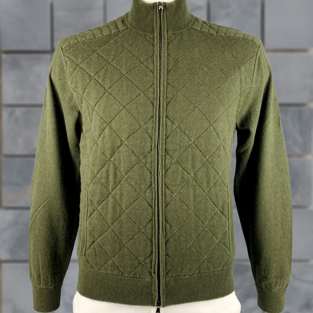 Vintage RRL by RALPH LAUREN Jacket L Green Quilted Cotton Wool Zip Up Mens Size US L / EU 52-54 / 3 - 1 Thumbnail