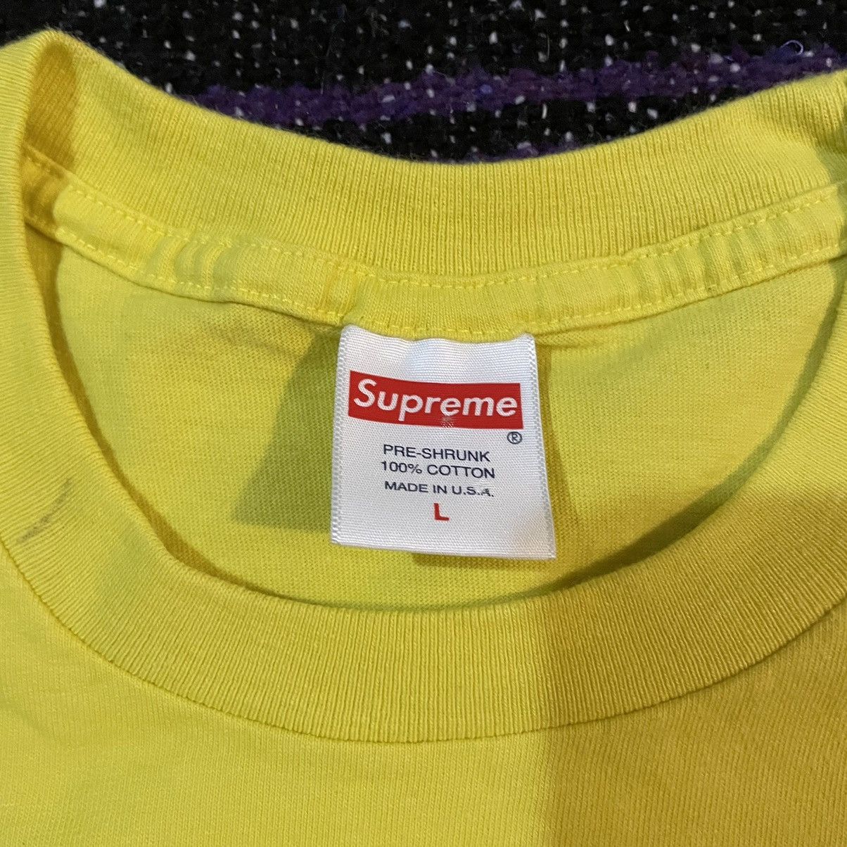 Supreme Supreme Logos T-Shirt Size Large Yellow 2021 Size US L / EU 52-54 / 3 - 6 Thumbnail