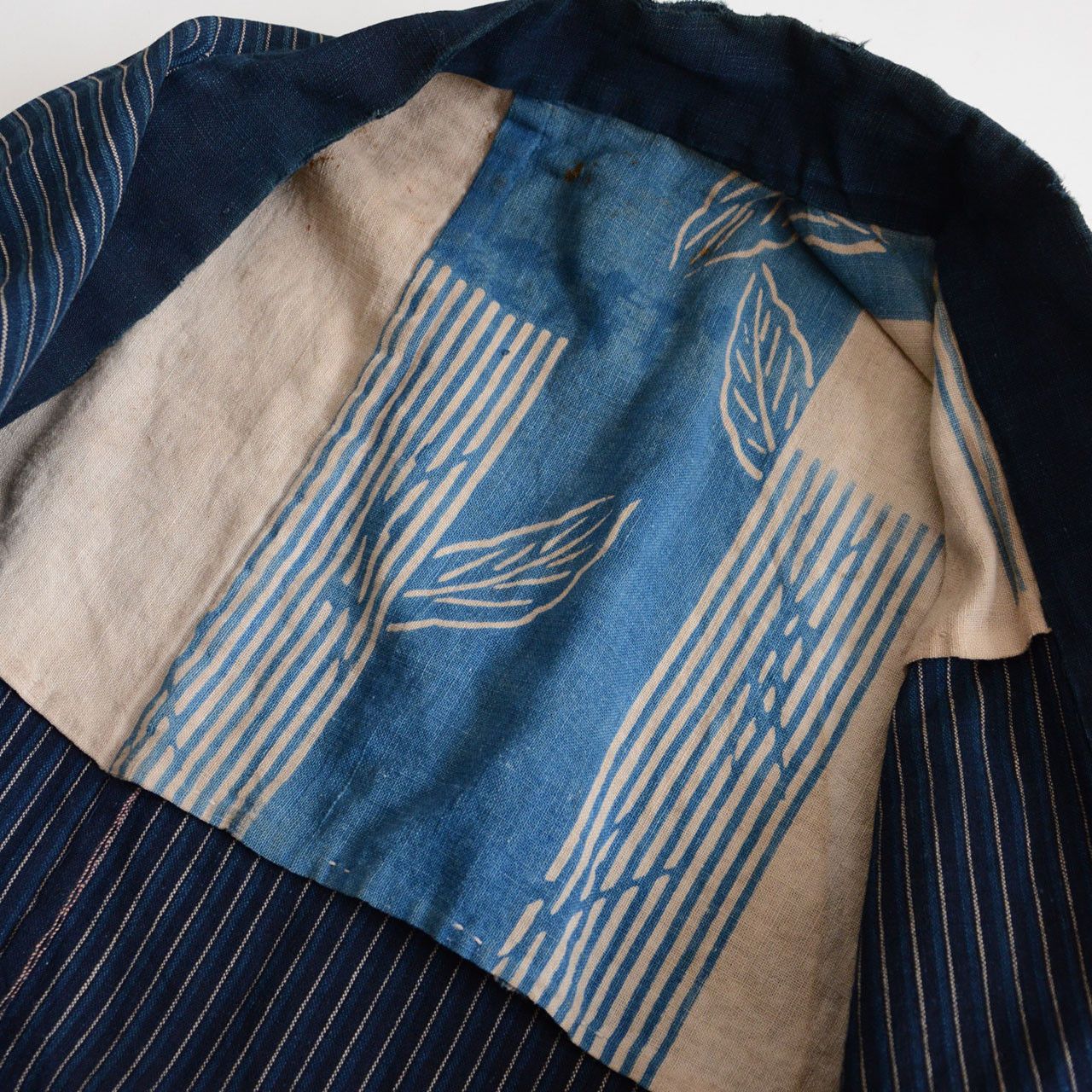 Other Noragi Jacket Japanese Vintage Indigo Stripe Cotton Tenugui Size US L / EU 52-54 / 3 - 11 Thumbnail