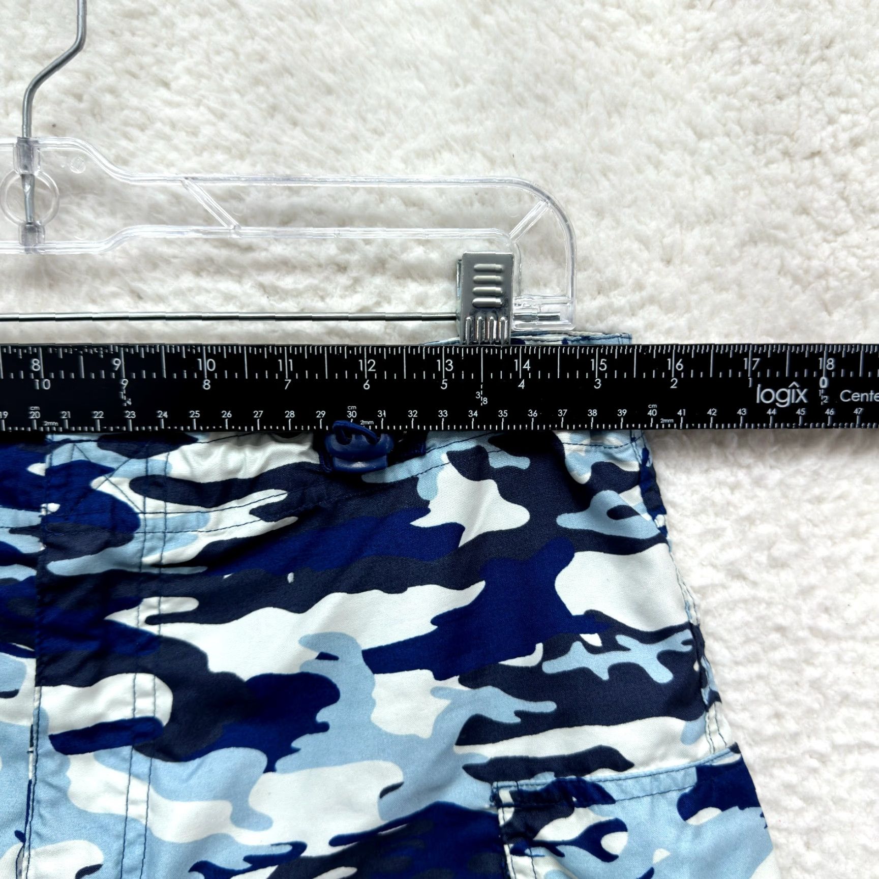 Swims VINTAGE 90s Y2K Basix Girl Swim Shorts L Womens Blue Camo Army Cargo Surfer Sportswear Beach Size 36" / US 14 / IT 50 - 7 Thumbnail