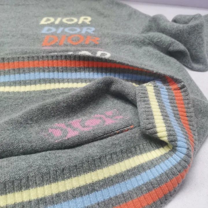 Dior Dior SS24 Color Logo Embroidered Cashmere Sweater 0079-2507 Size US XL / EU 56 / 4 - 6 Thumbnail