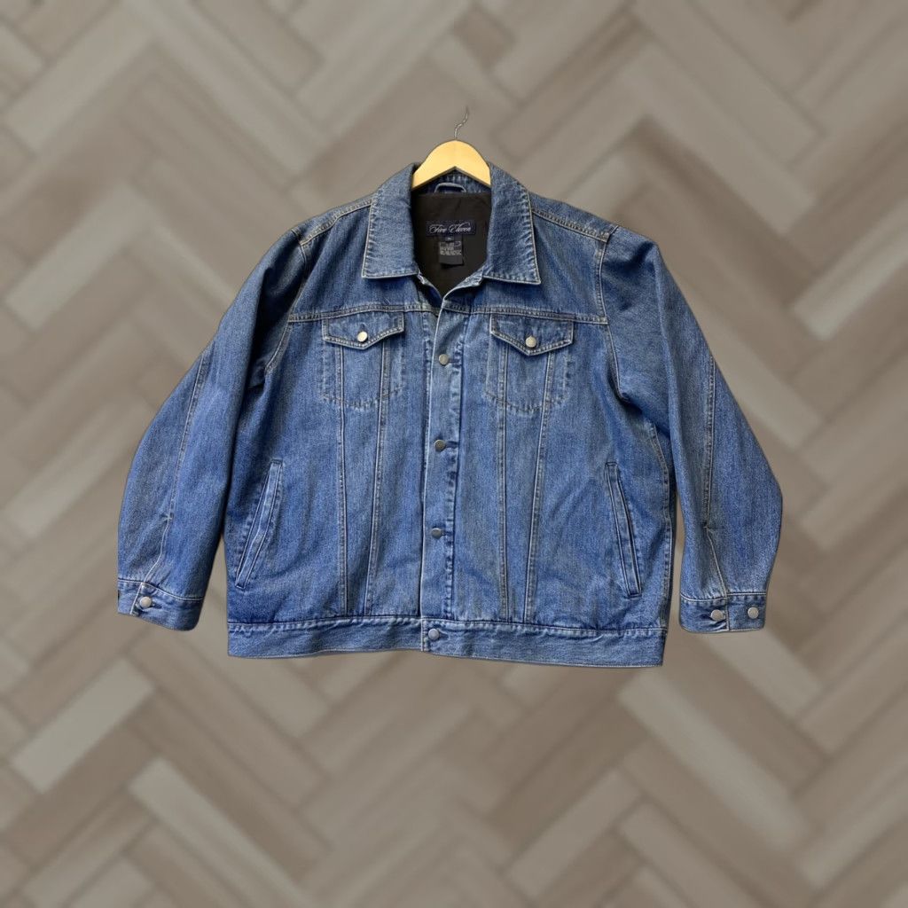 Denime VINTAGE Five Eleven Denim Jacket Biker Lined XL Blue 2000s Mens Size US 36 / EU 52 - 1 Thumbnail
