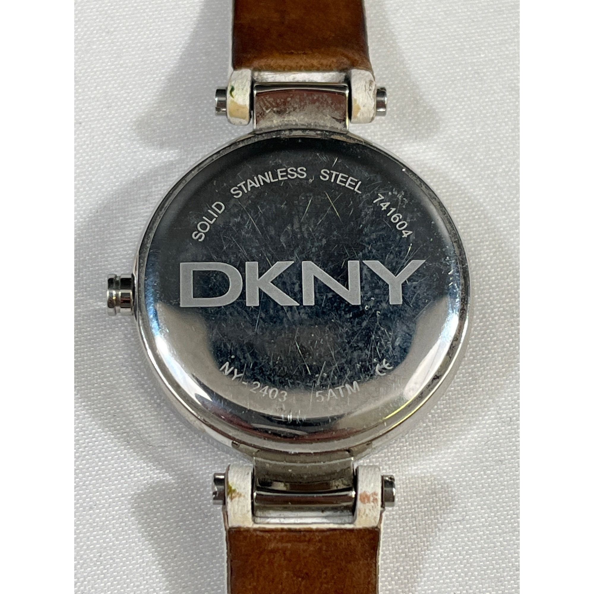 DKNY DKNY NY 2403 Women's White Watch With Genuine Leather Band S Size ONE SIZE - 3 Thumbnail