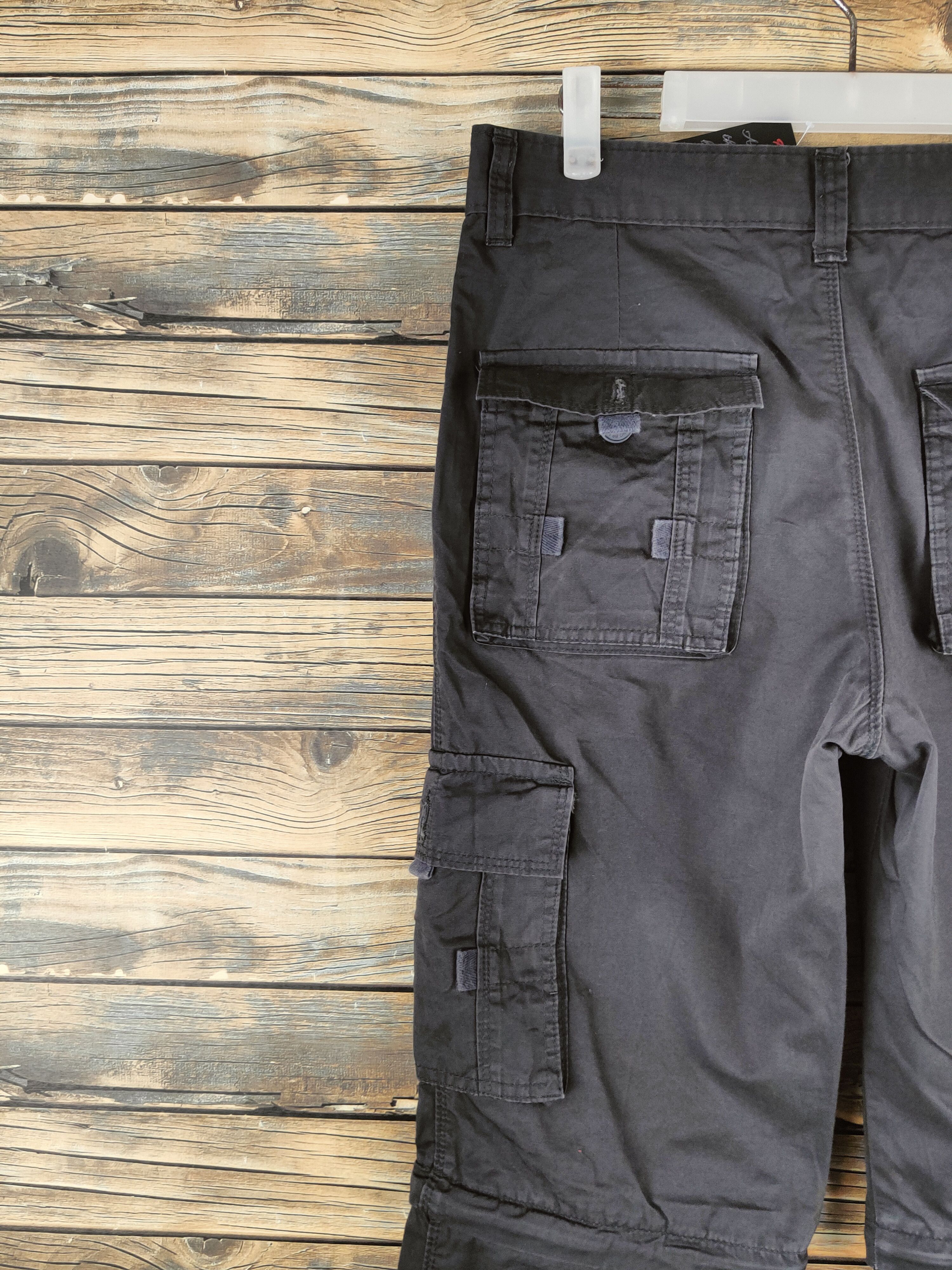 Japanese Brand DL No Brake Black Multipocket Cargo Pants #46-134 Size US 30 / EU 46 - 8 Thumbnail