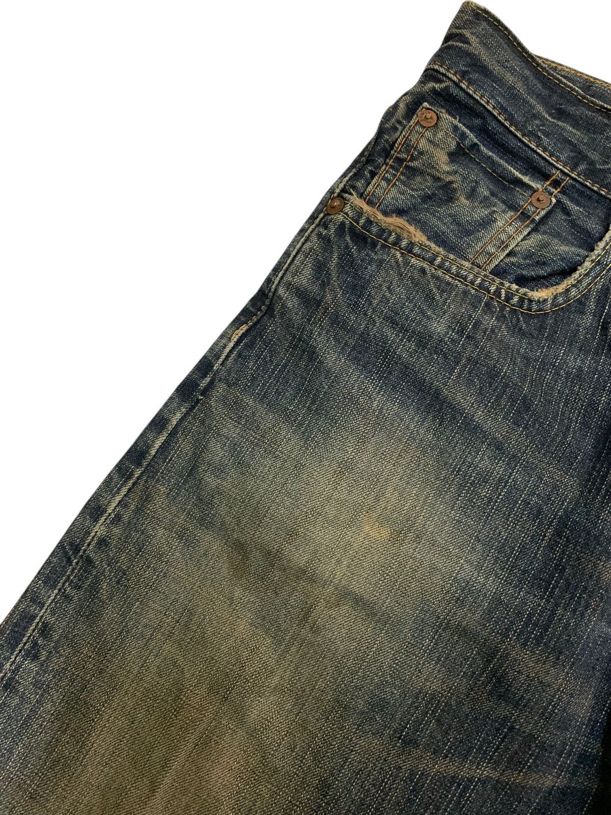 Edwin × If Six Was Nine × Kapital VINTAGE EDWIN 505Z SELVEDGE RUSTY JAPANASE DISTRESSED DENIM Size US 32 / EU 48 - 17 Thumbnail