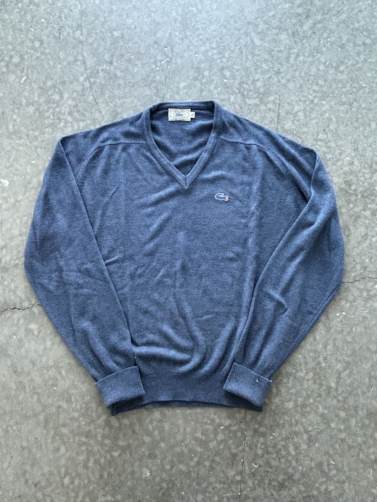 Lacoste Vintage 90s Izod Lacoste V Neck Sweater Size US XL / EU 56 / 4 - 1 Thumbnail