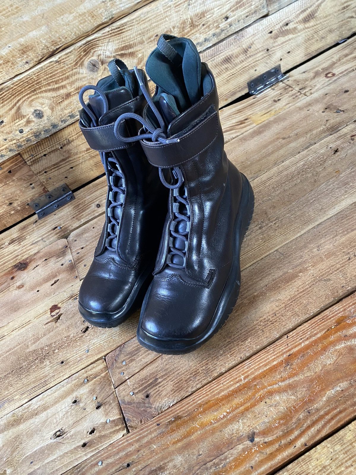 Prada Prada FW99 black vibram runway platform boots sz 36 Size US 5.5 / IT 35.5 - 2 Thumbnail