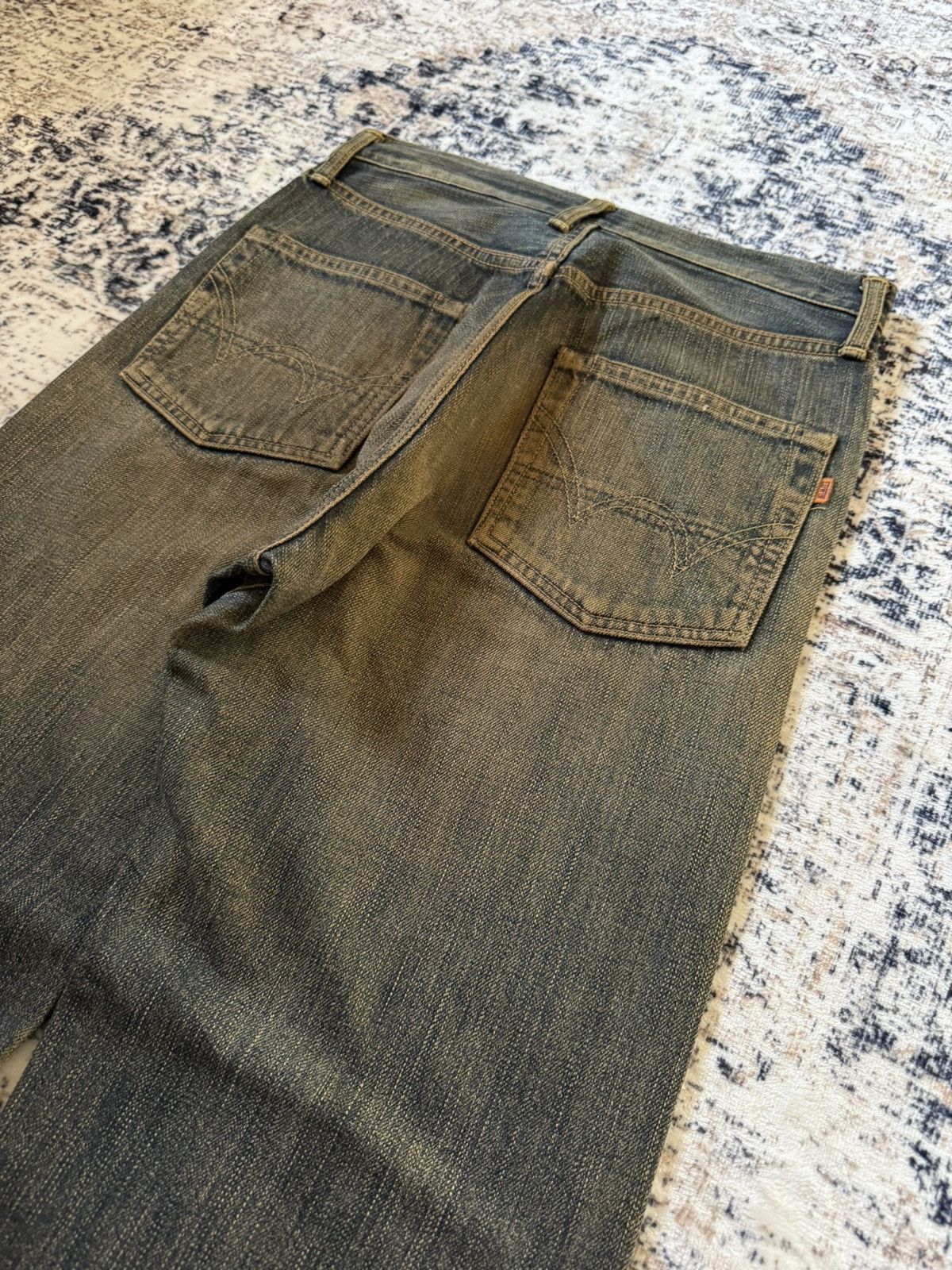 Beams Plus × Orslow Edwin 505 Mud Wash Patina Fade Selvedge Loose Jeans Size US 29 - 13 Thumbnail