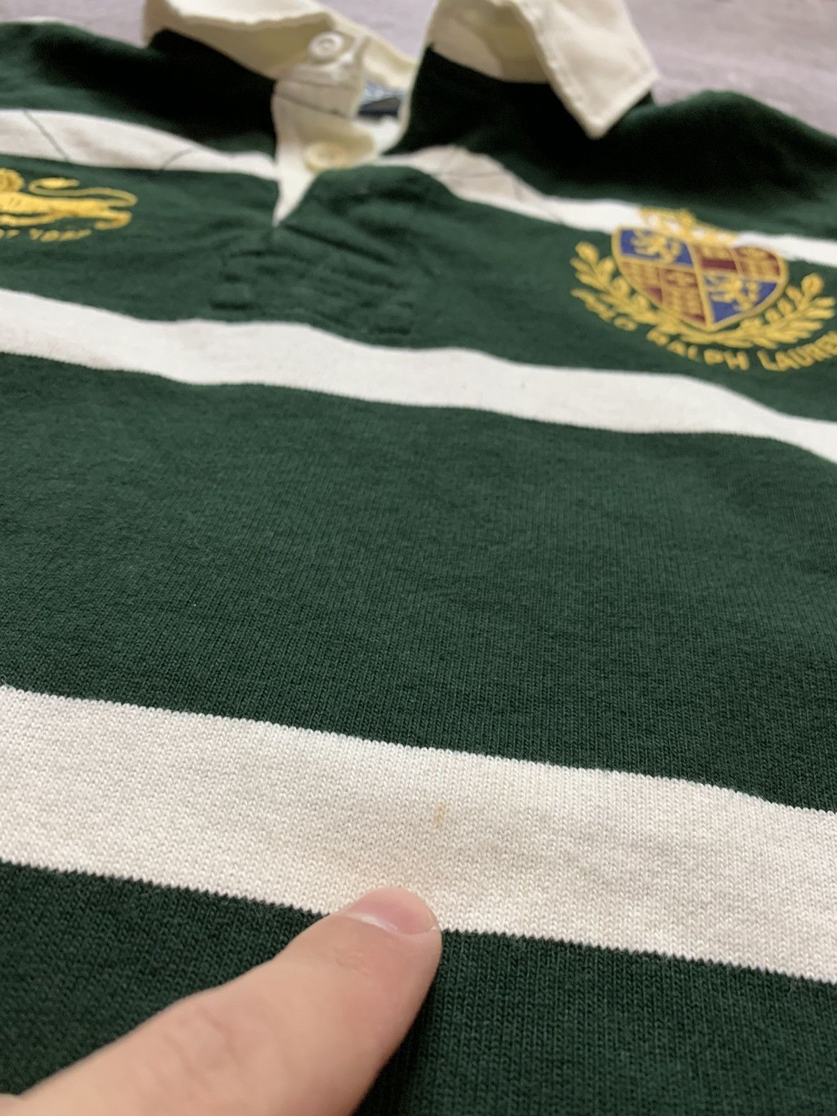 Polo Ralph Lauren × Rugby Ralph Lauren × Vintage Vintage Striped LongSleeve Rugby Polo Ralph Lauren Size US XL / EU 56 / 4 - 4 Thumbnail