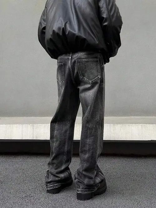 Jean Washed Y2K Avant Garde 90s denim jeans Size US 32 / EU 48 - 3 Thumbnail