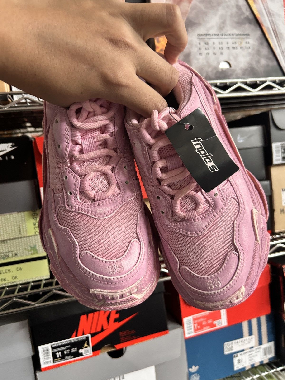 Balenciaga Faded Pink Triple S Size 5US
