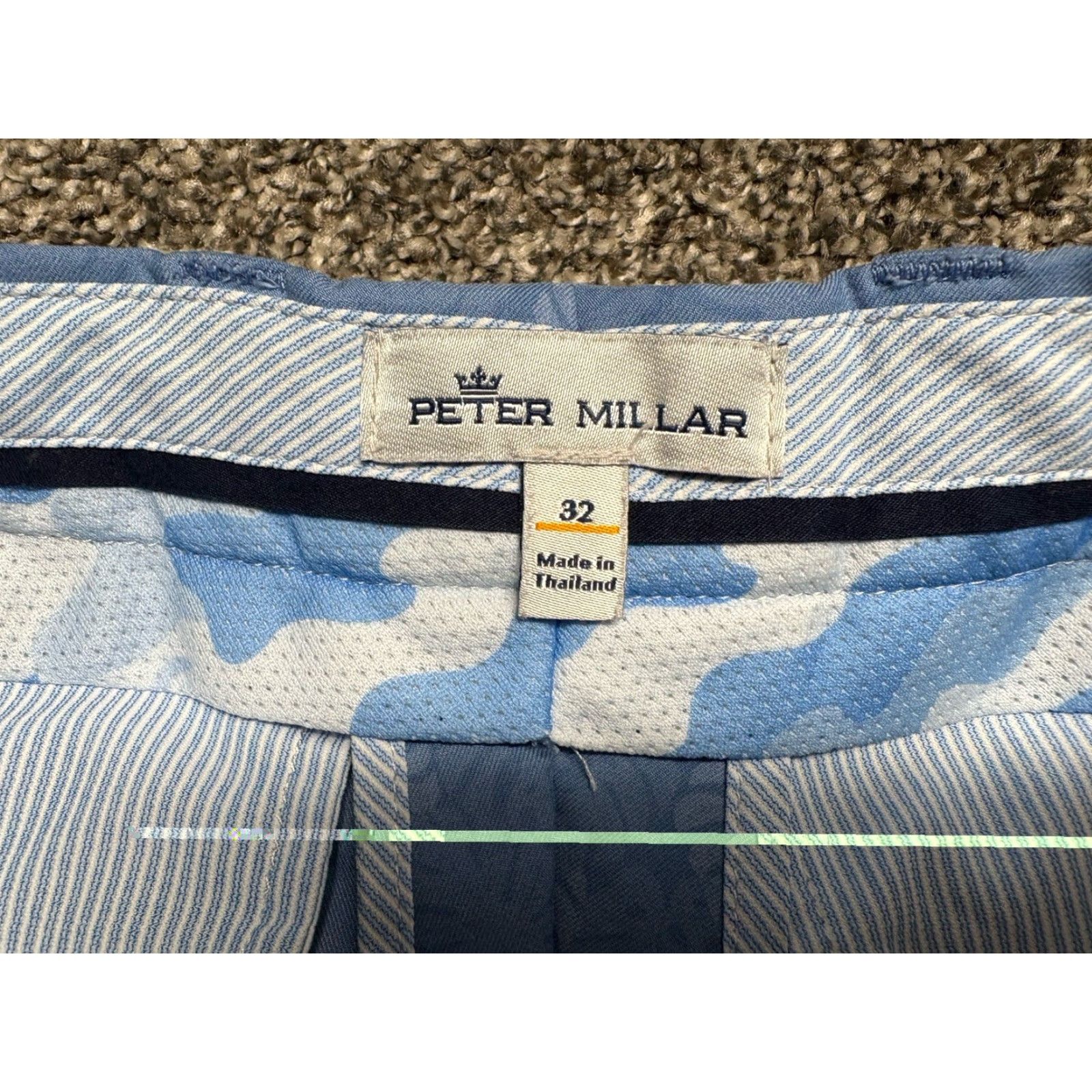 Peter Millar Peter Millar Salem Shorts Men 32 Blue Floral Palm Print Chino Lightweight Pockets Regular Belt Loops Inseam 9 in MS20EB83 Size US 32 / EU 48 - 7 Thumbnail