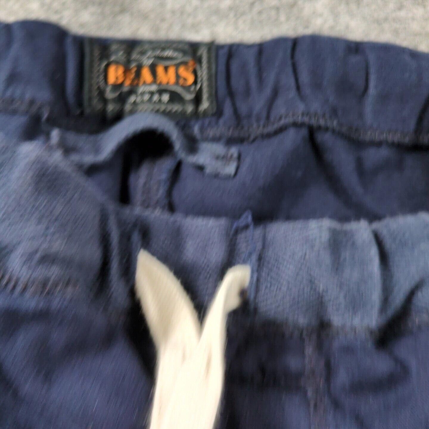Beams Plus Beams Jogger Pants Men Blue Large Button Fly Drawstring Size US 34 / EU 50 - 2 Thumbnail
