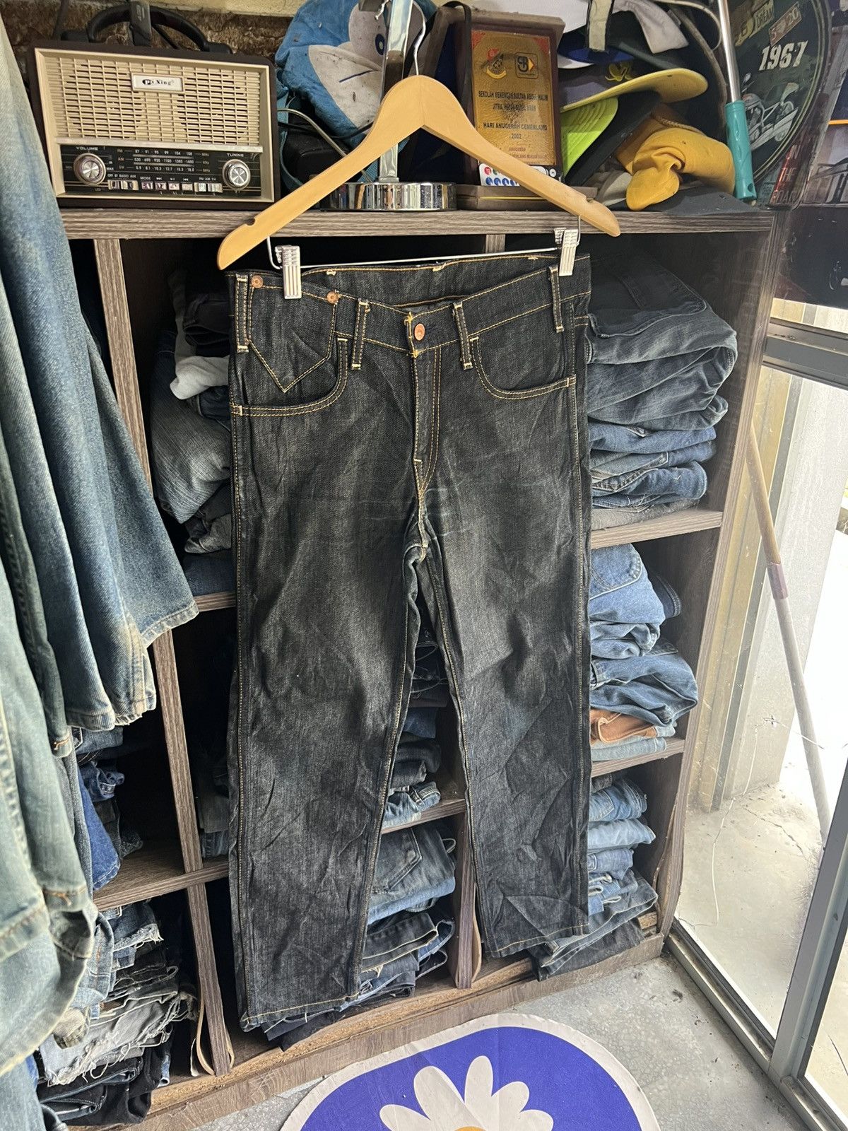 Levi's 🔥Rare Vintage Levis Button J22 Denim Size US 31 - 3 Thumbnail