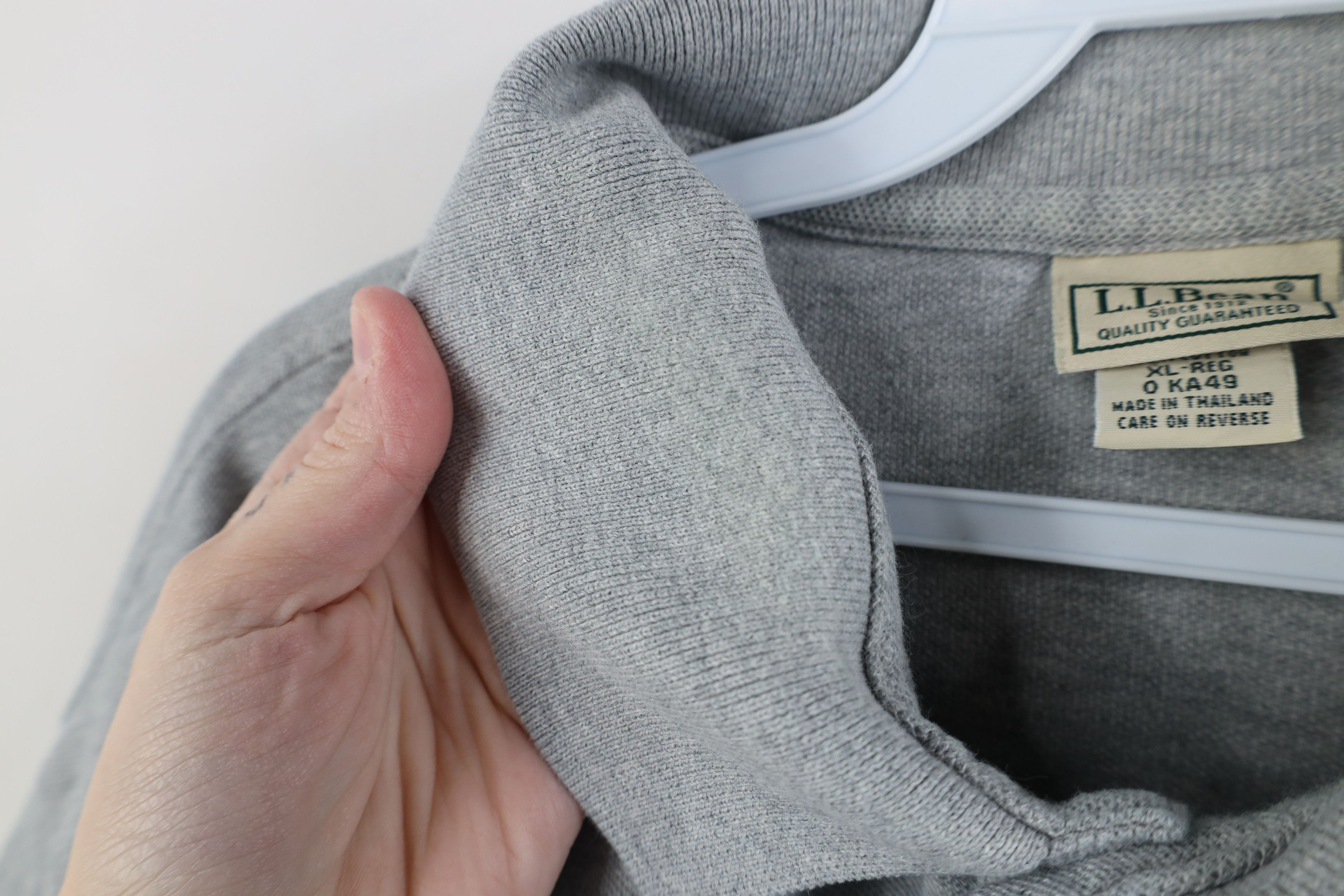 L.L. Bean Vintage 90s LL Bean Cotton Collared Golf Polo Shirt Gray Size US XL / EU 56 / 4 - 7 Thumbnail