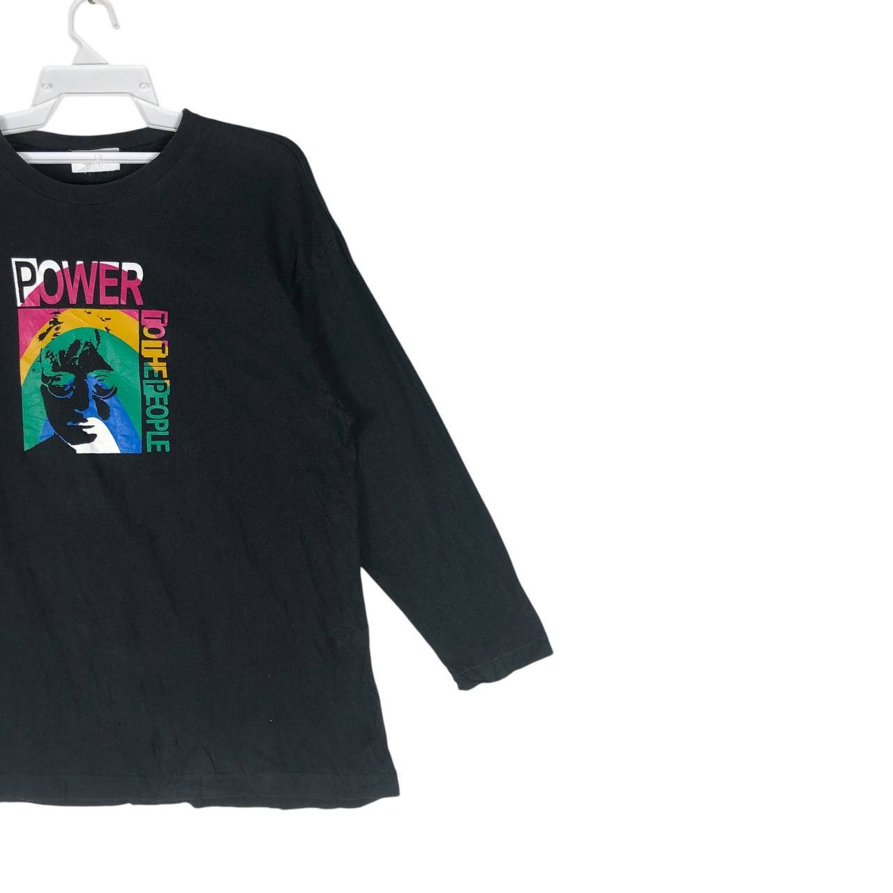 Band Tees × Vintage Vintage 90s John Lennon Power To The People Long T-shirt Size US L / EU 52-54 / 3 - 3 Thumbnail