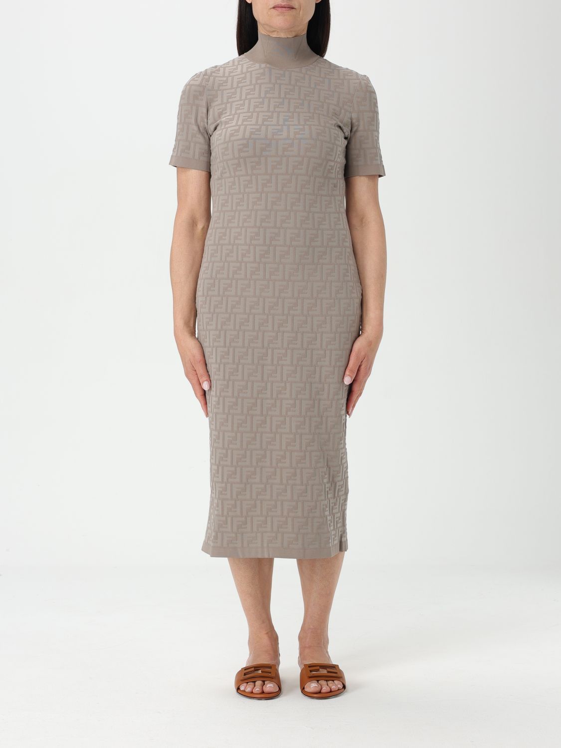 image of Fendi Dress Woman Beige, Women's (Size Small)