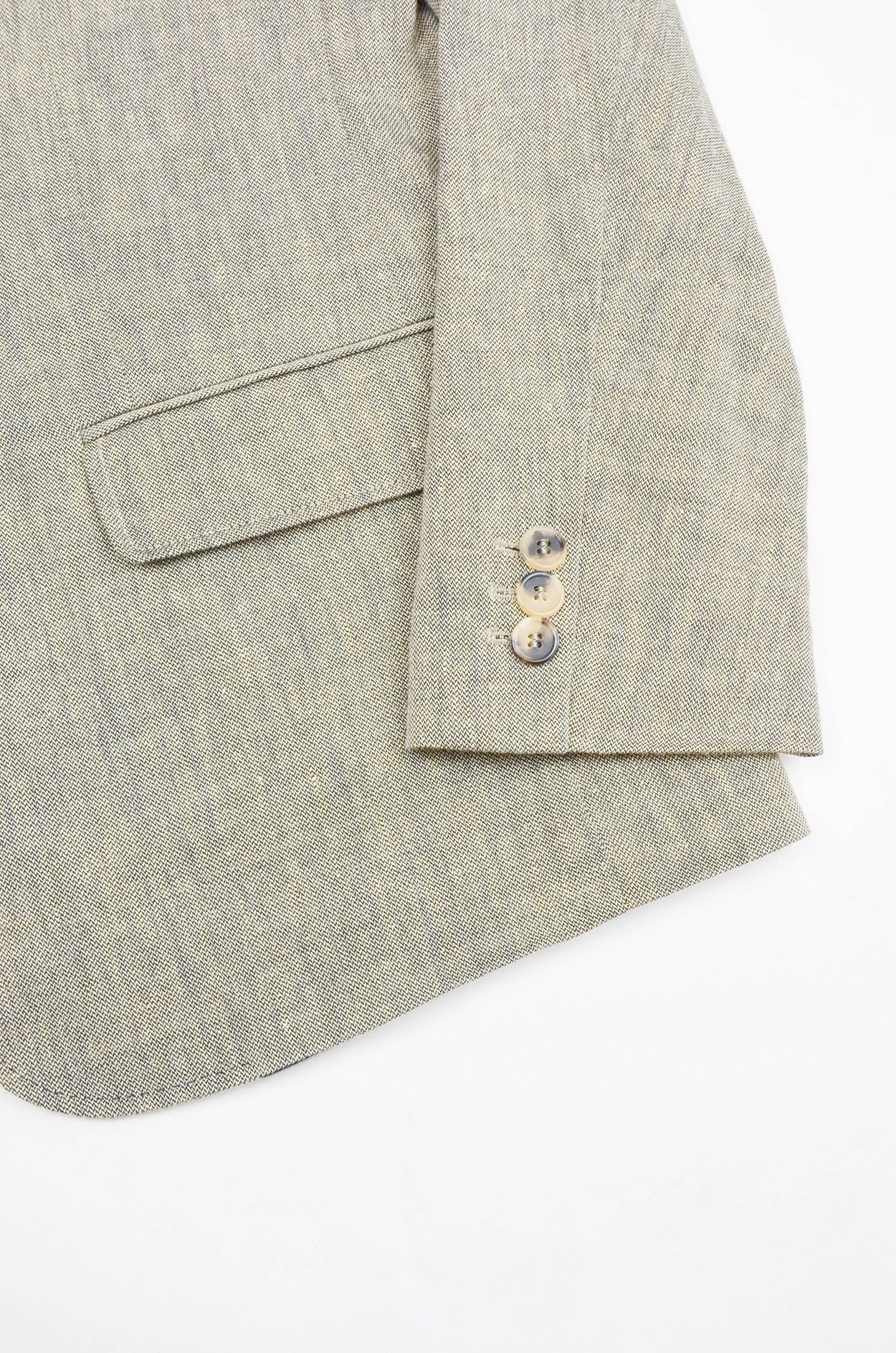 A.P.C. A.P.C. Linen Wool Blazer Beige Textured Jacke - Size S Size 38R - 4 Thumbnail