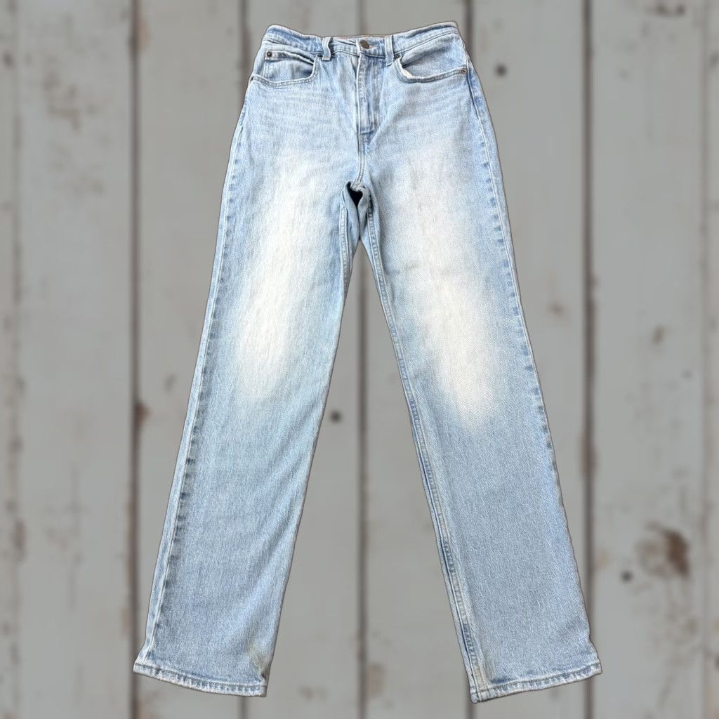 Levi's Levi's Jeans Women 27 Straight Slim Stretch Denim Blue 26x31 High Rise Regular Inseam 31 Logo 70s Style Size 27" / US 4 / IT 40 - 1 Thumbnail