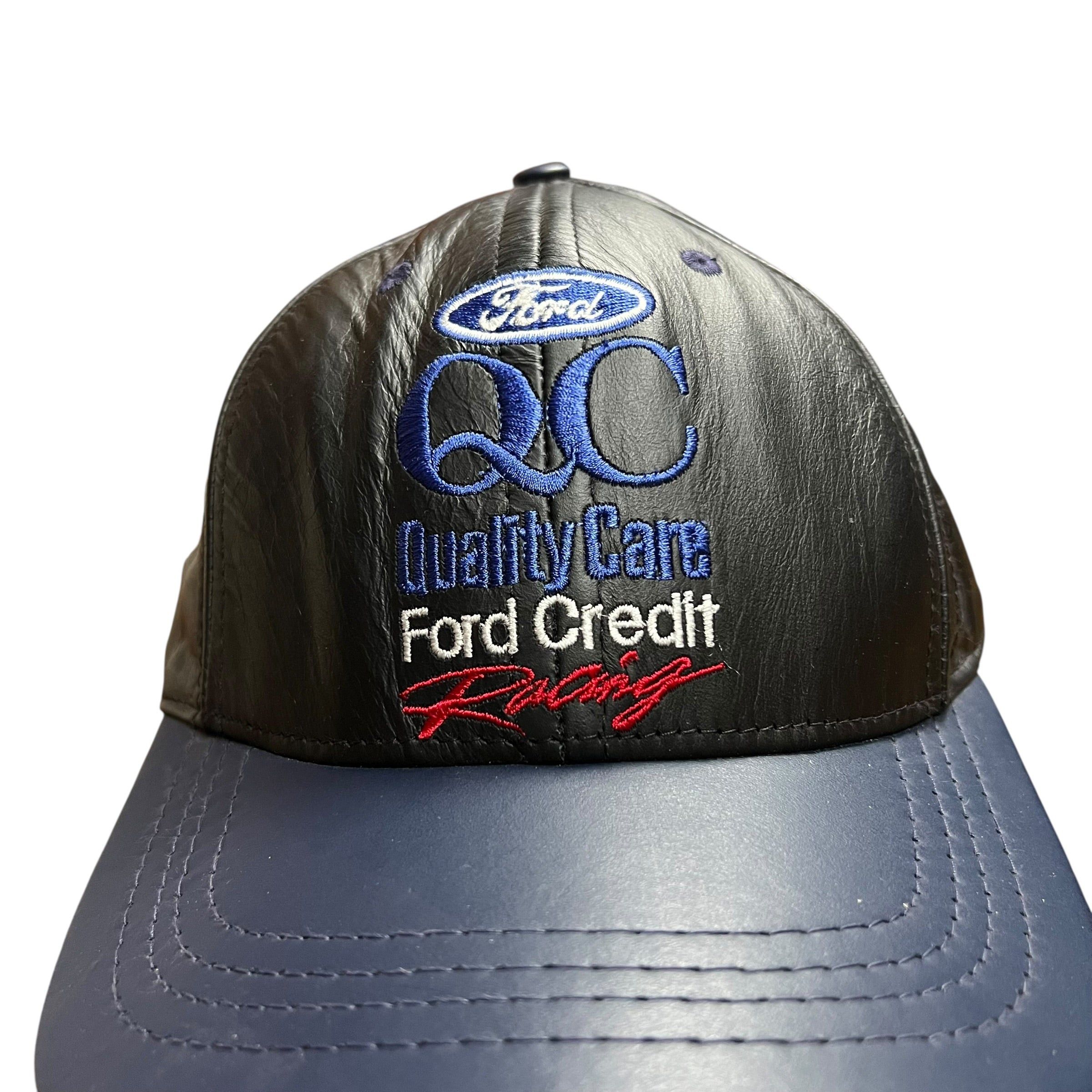 Jeff Hamilton Jeff Hamilton Dale Earnhardt NASCAR Ford Racing Leather Cap Size ONE SIZE - 2 Thumbnail
