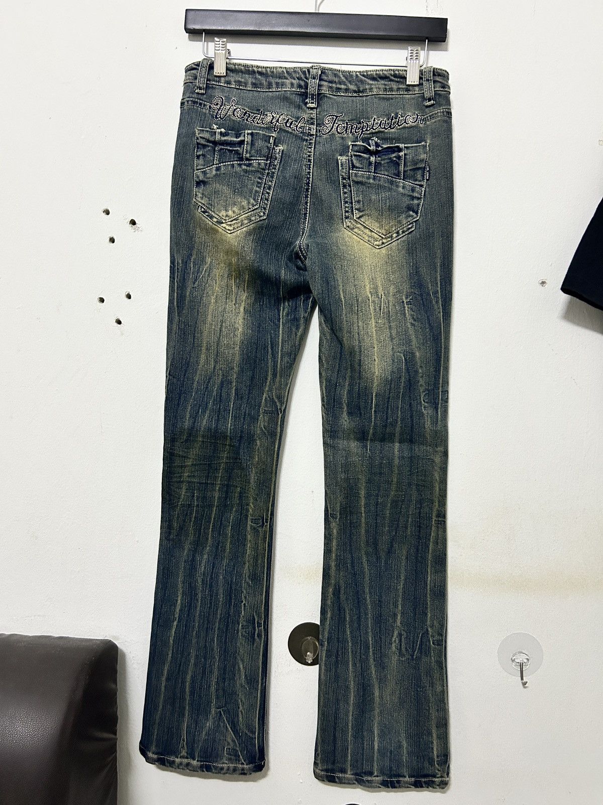 If Six Was Nine × Japanese Brand × Le Grande Bleu (L.G.B.) Just Me Flare Jeans Sick Faded Mudwash Vitntage Style Size 28" / US 6 / IT 42 - 5 Thumbnail